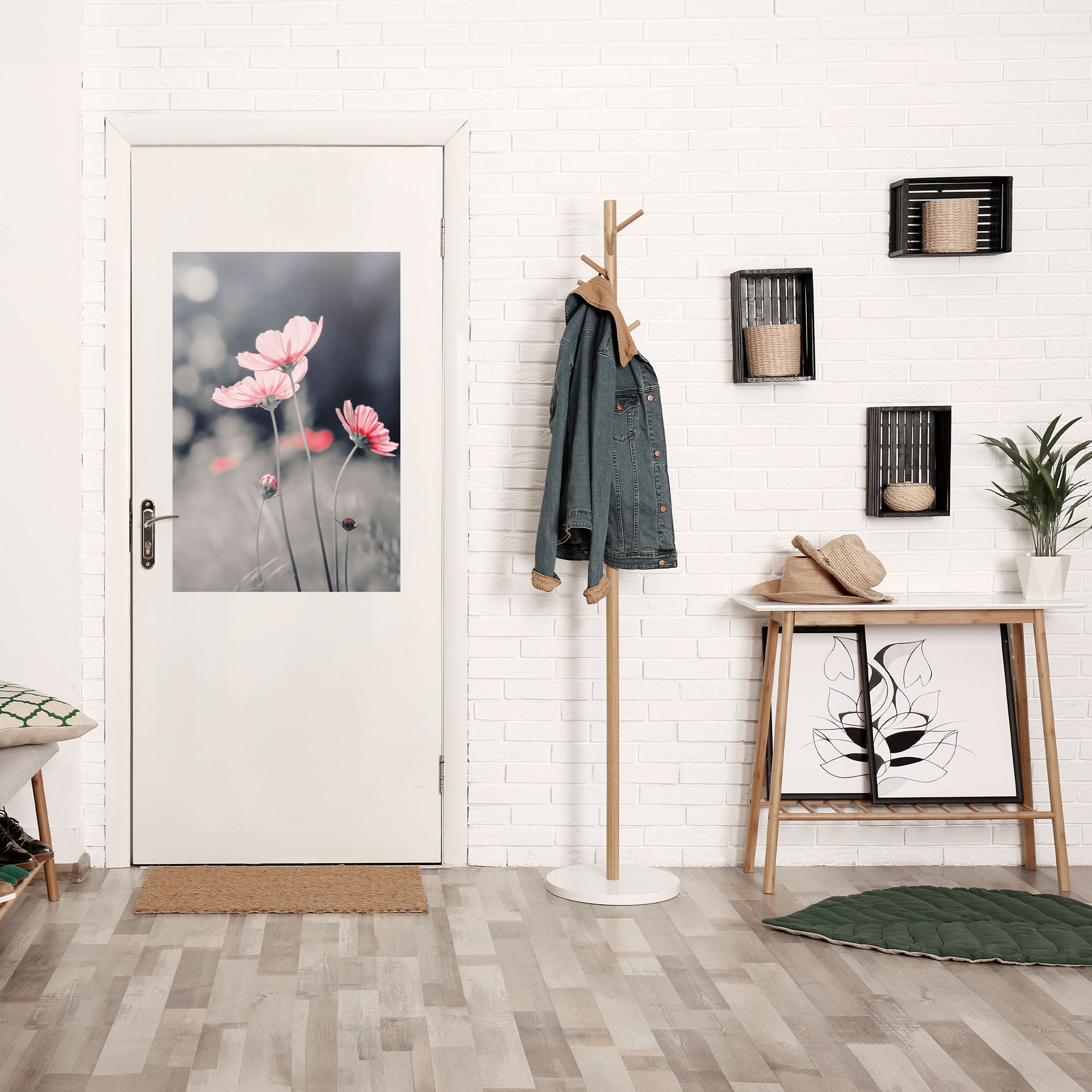 Affiche verticale autocollante « Subtil Petal Dance »