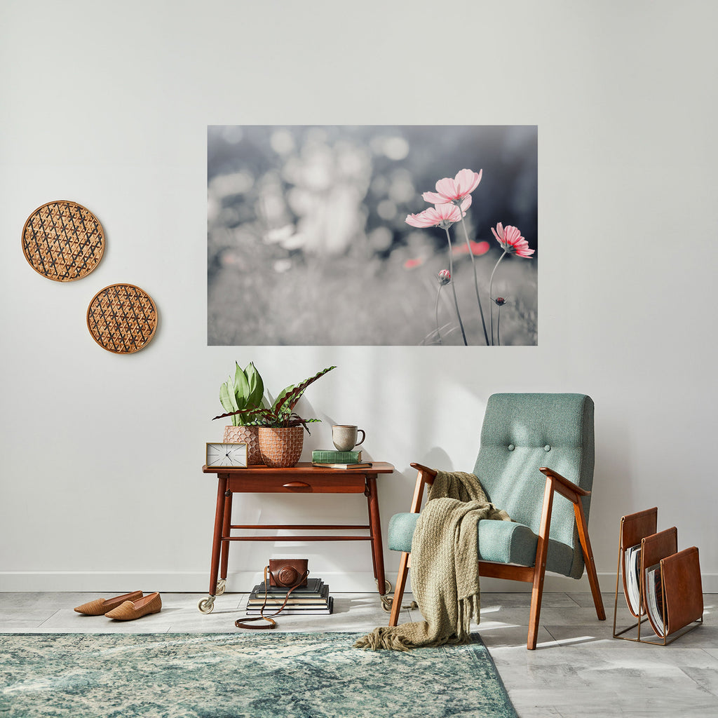 Affiche horizontale autocollante « Subtil Petal Dance »