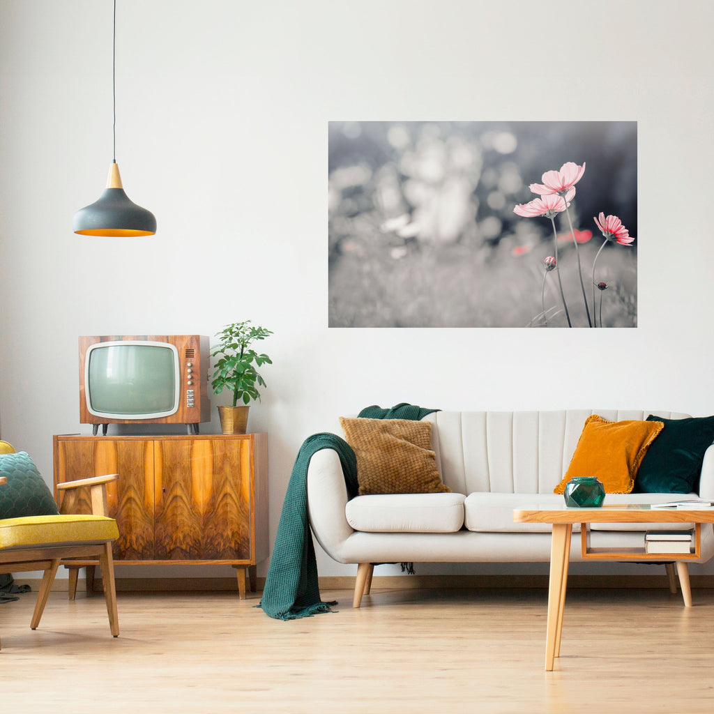 Affiche horizontale autocollante « Subtil Petal Dance »