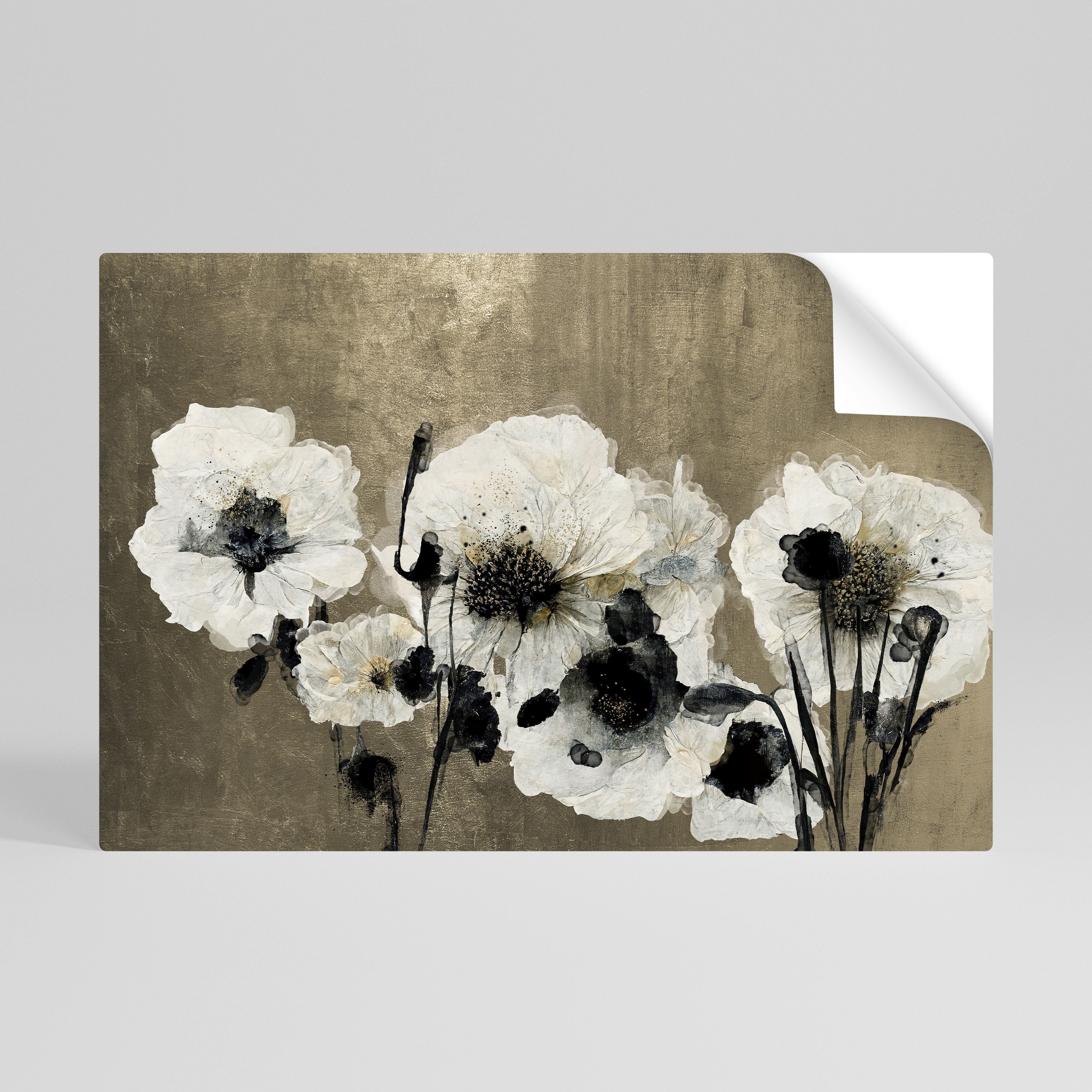 HARMONY IN WHITE Peel and Stick Horizontal Poster