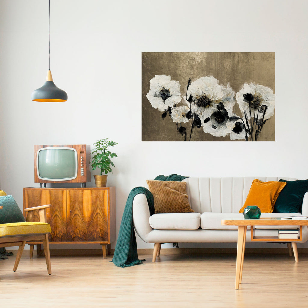 Affiche horizontale autocollante « HARMONIE EN BLANC »