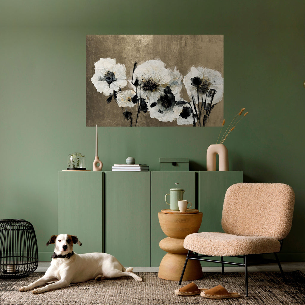 Affiche horizontale autocollante « HARMONIE EN BLANC »