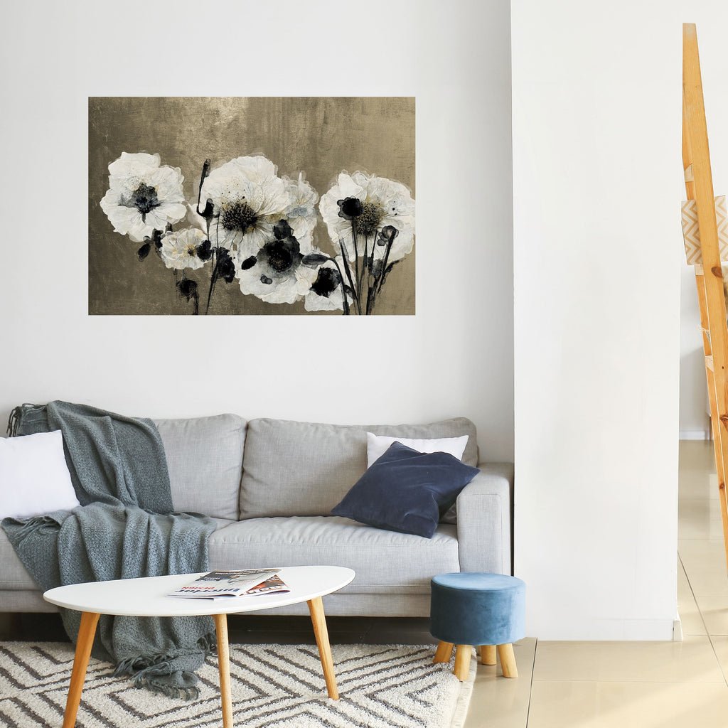 Affiche horizontale autocollante « HARMONIE EN BLANC »