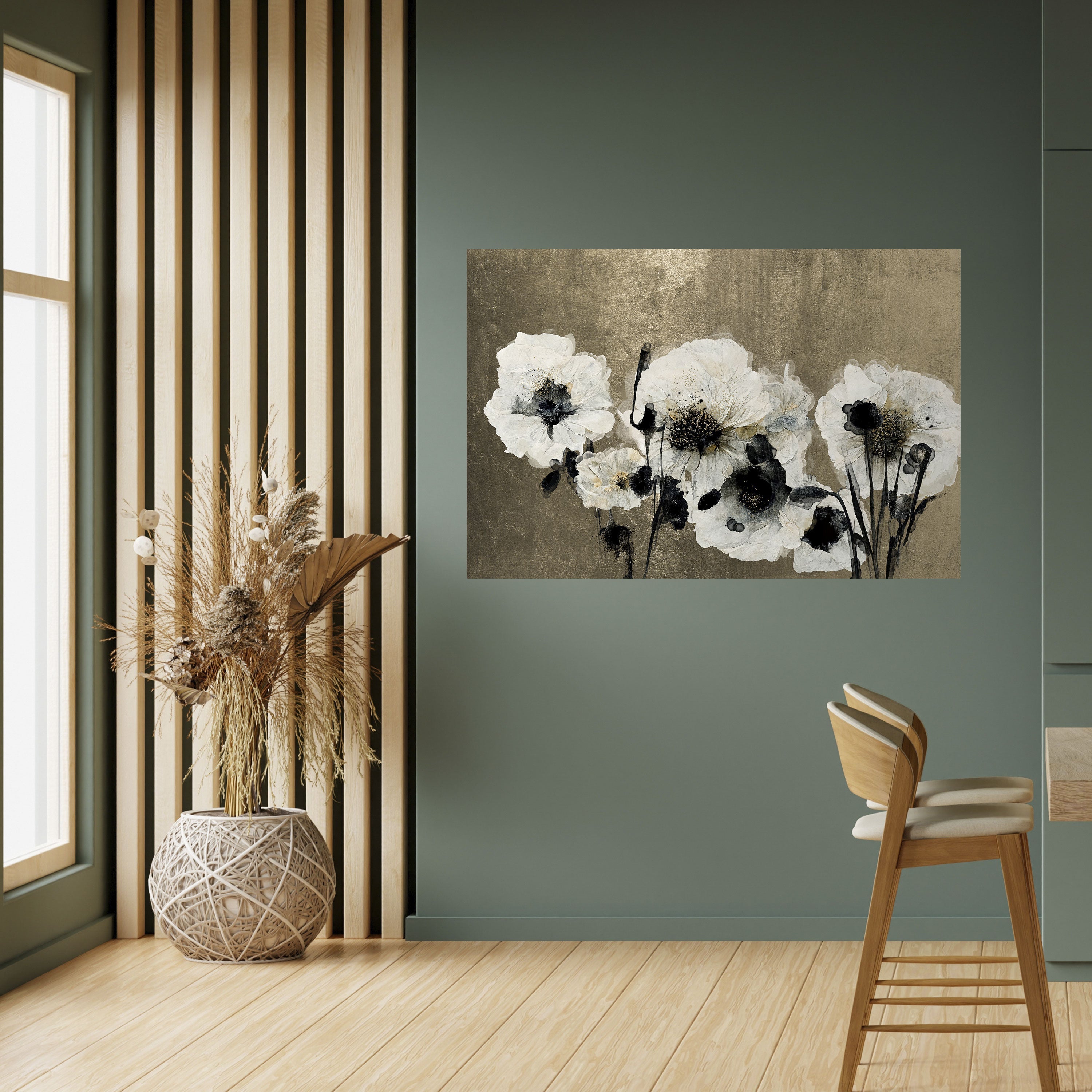 Affiche horizontale autocollante « HARMONIE EN BLANC »