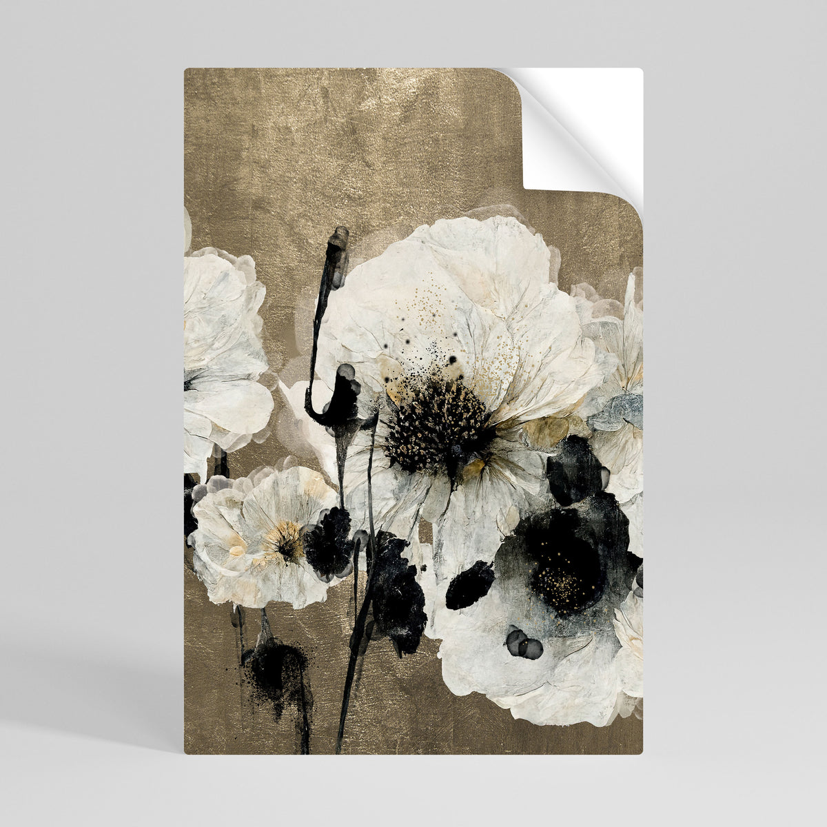 HARMONY IN WHITE Peel and Stick Vertical Poster