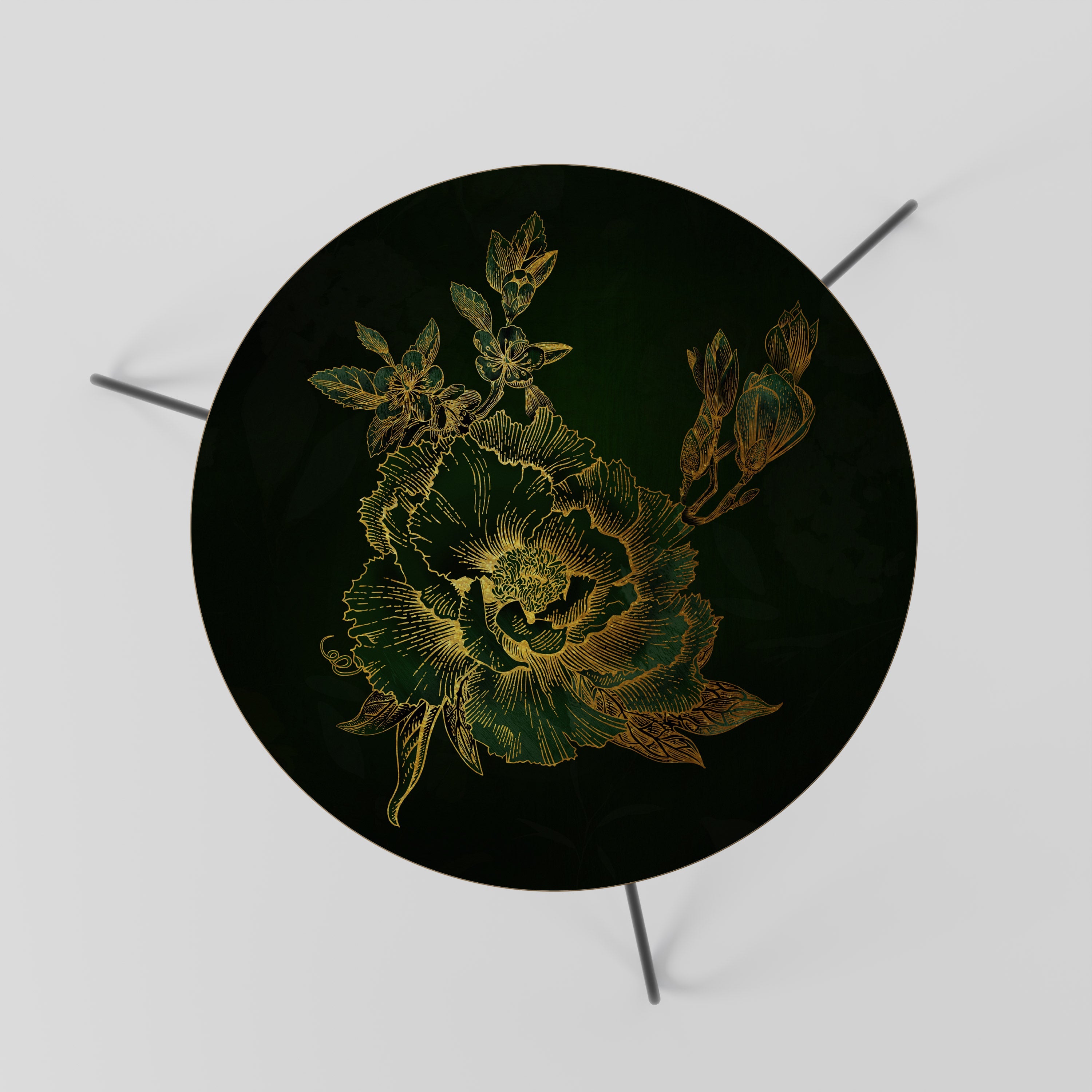 Table basse MIDNIGHT FLORAL GLIMMER 60