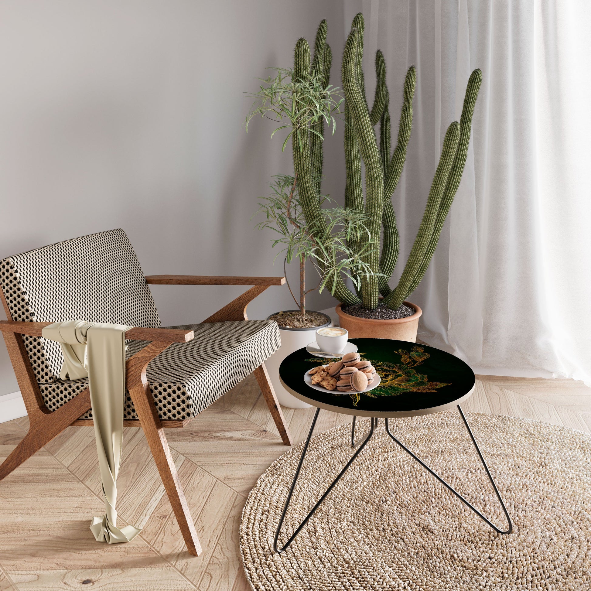 MIDNIGHT FLORAL GLIMMER Coffee Table 60