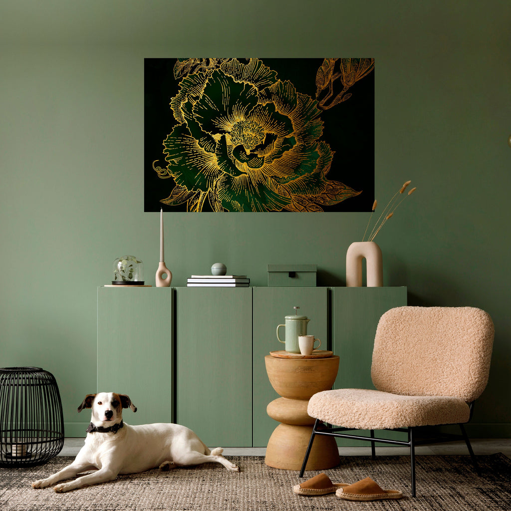 Affiche horizontale autocollante « MINNIGHT FLORAL GLIMMER »