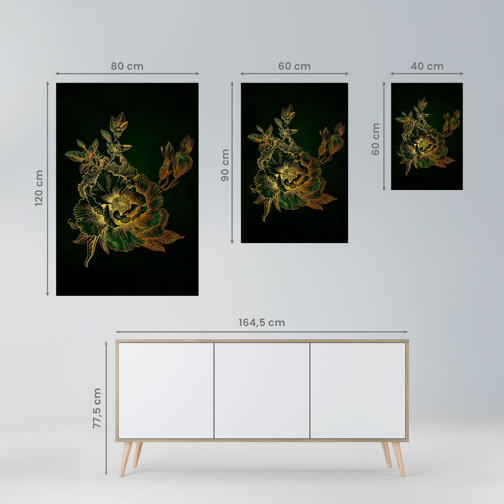 Affiche verticale autocollante « MINNIGHT FLORAL GLIMMER »