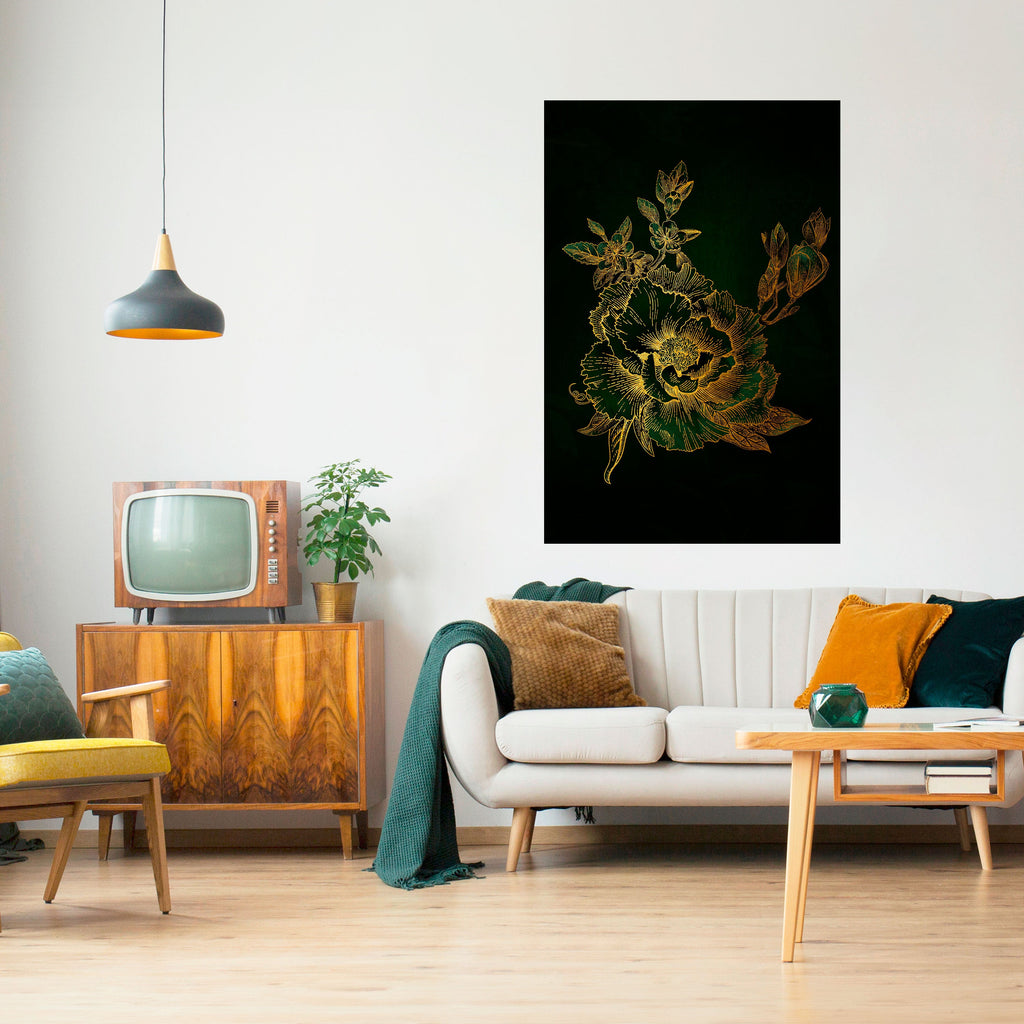 Affiche verticale autocollante « MINNIGHT FLORAL GLIMMER »