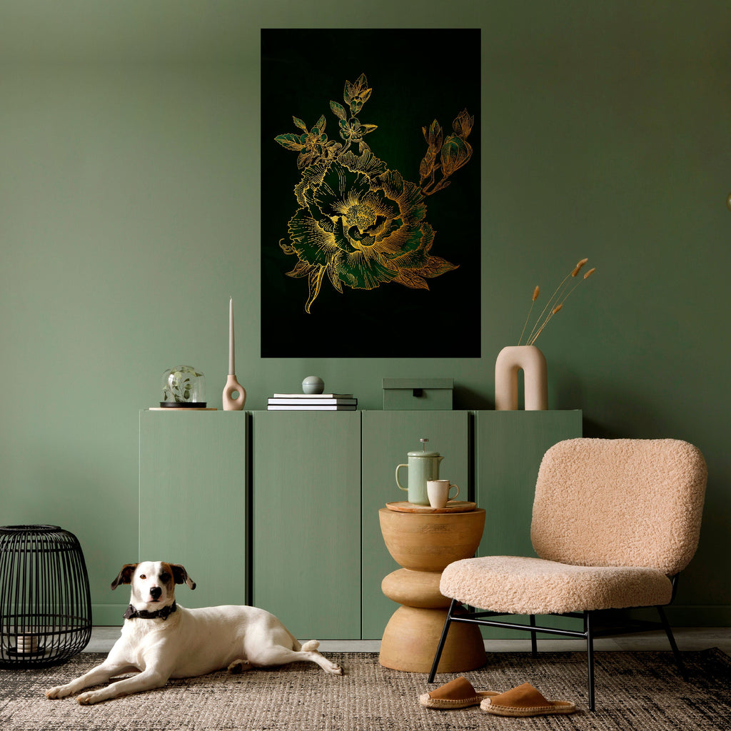 Affiche verticale autocollante « MINNIGHT FLORAL GLIMMER »