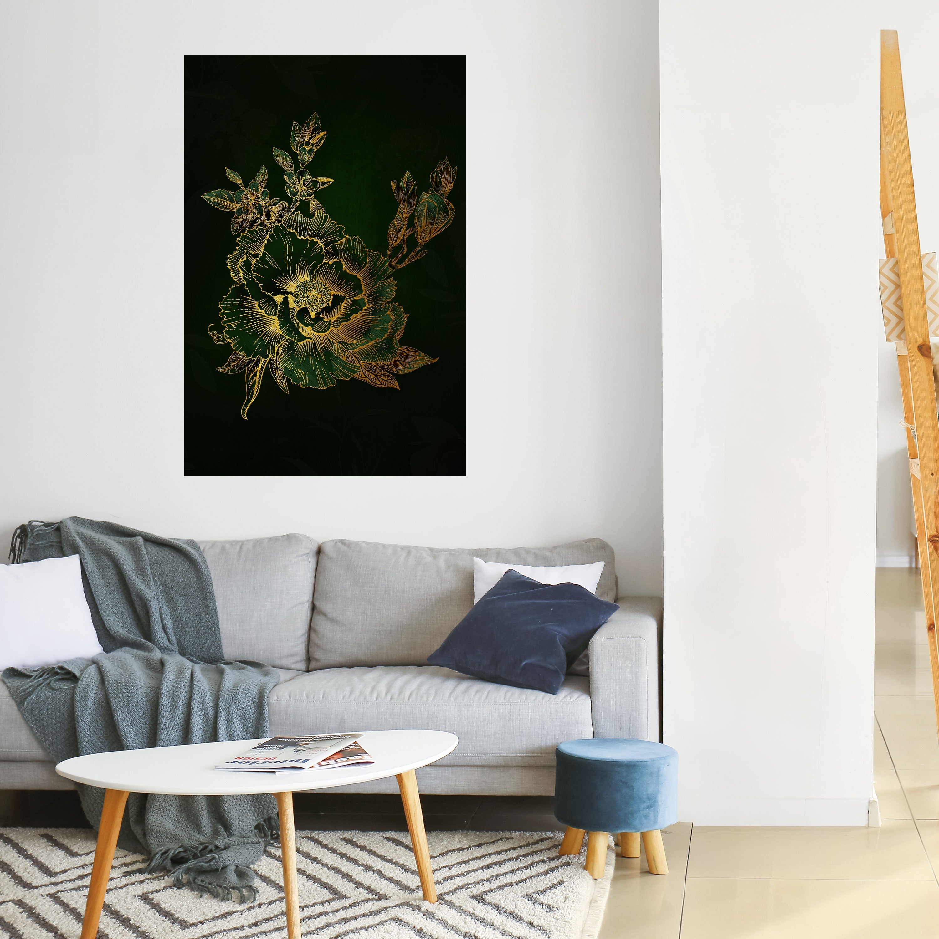 Affiche verticale autocollante « MINNIGHT FLORAL GLIMMER »