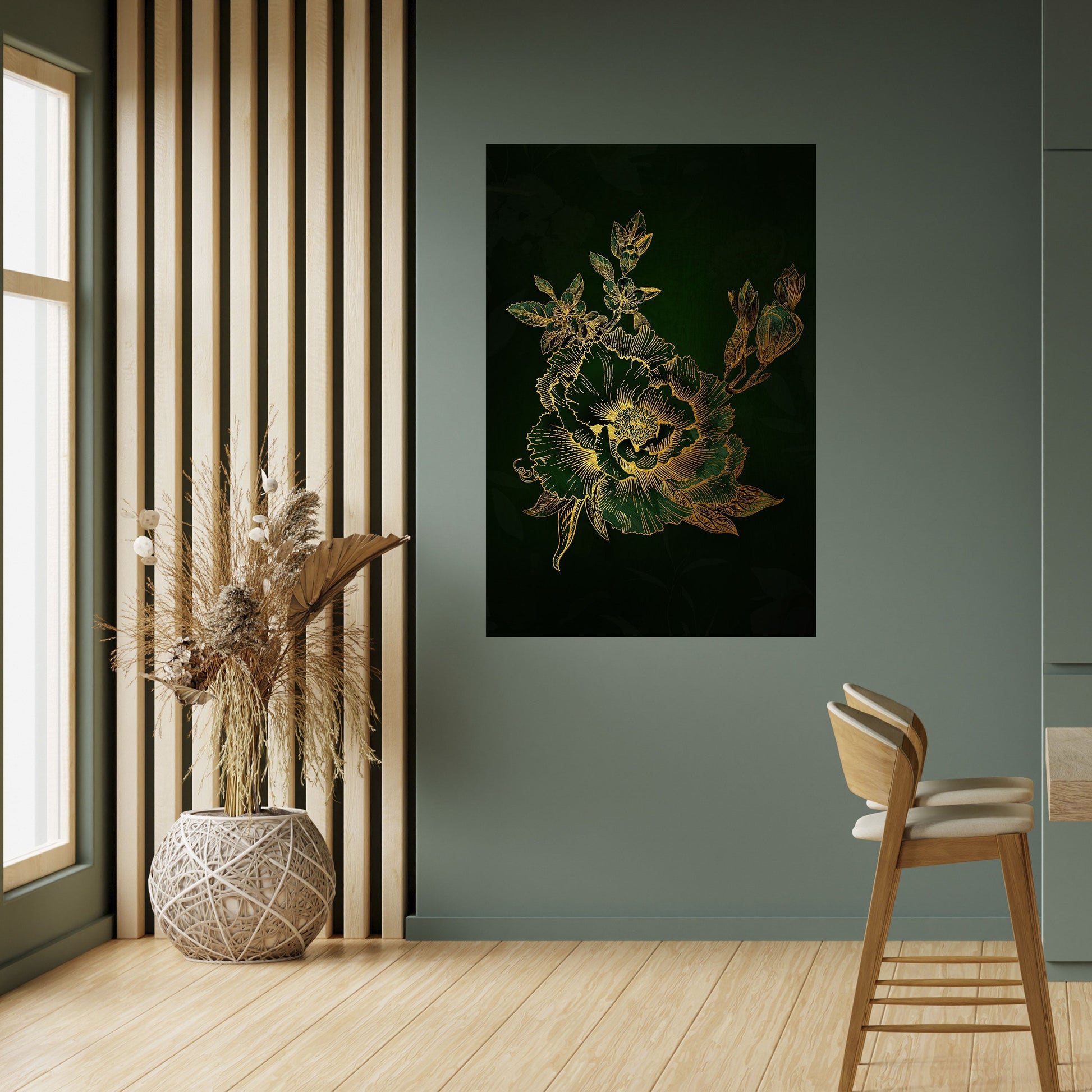 Affiche verticale autocollante « MINNIGHT FLORAL GLIMMER »