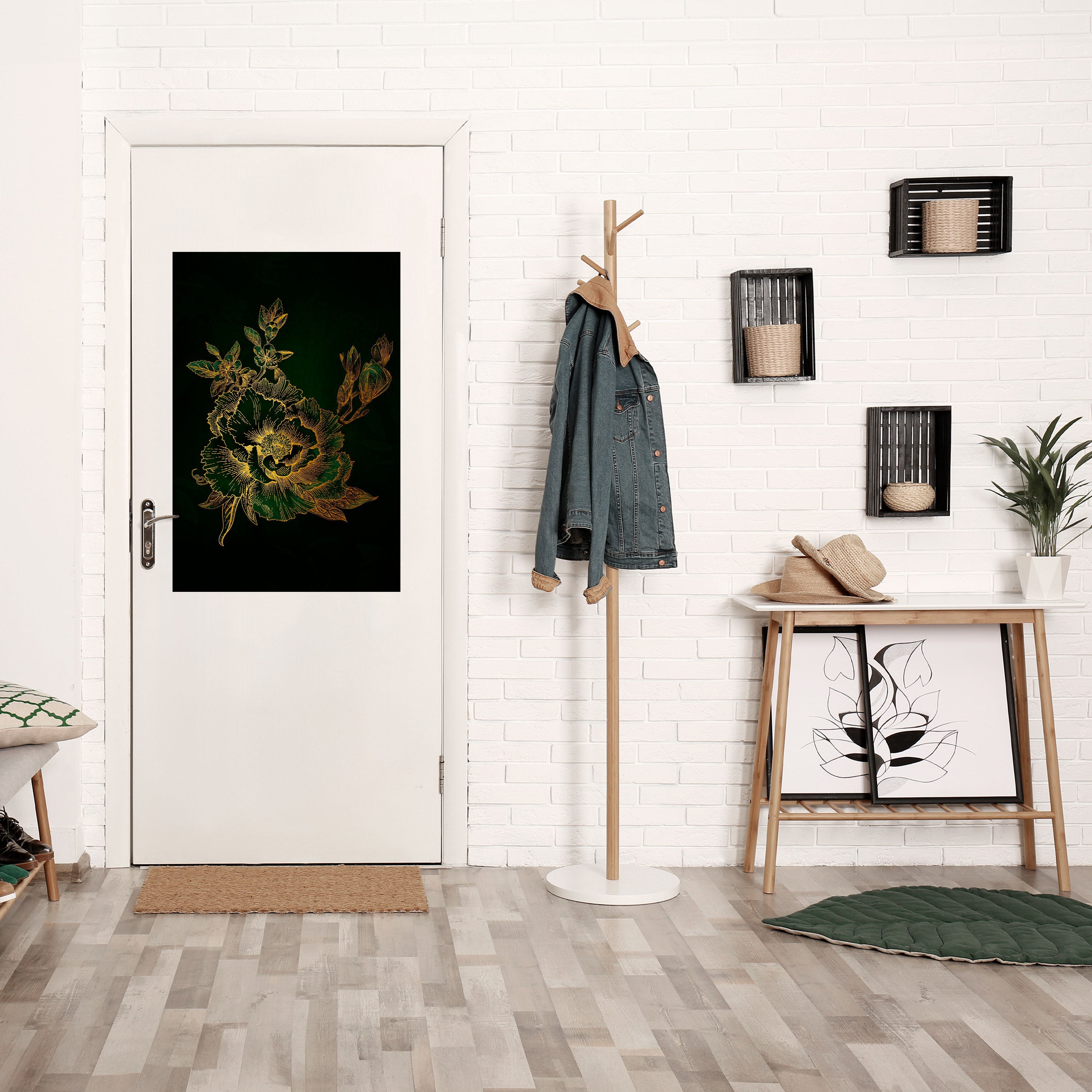 Affiche verticale autocollante « MINNIGHT FLORAL GLIMMER »