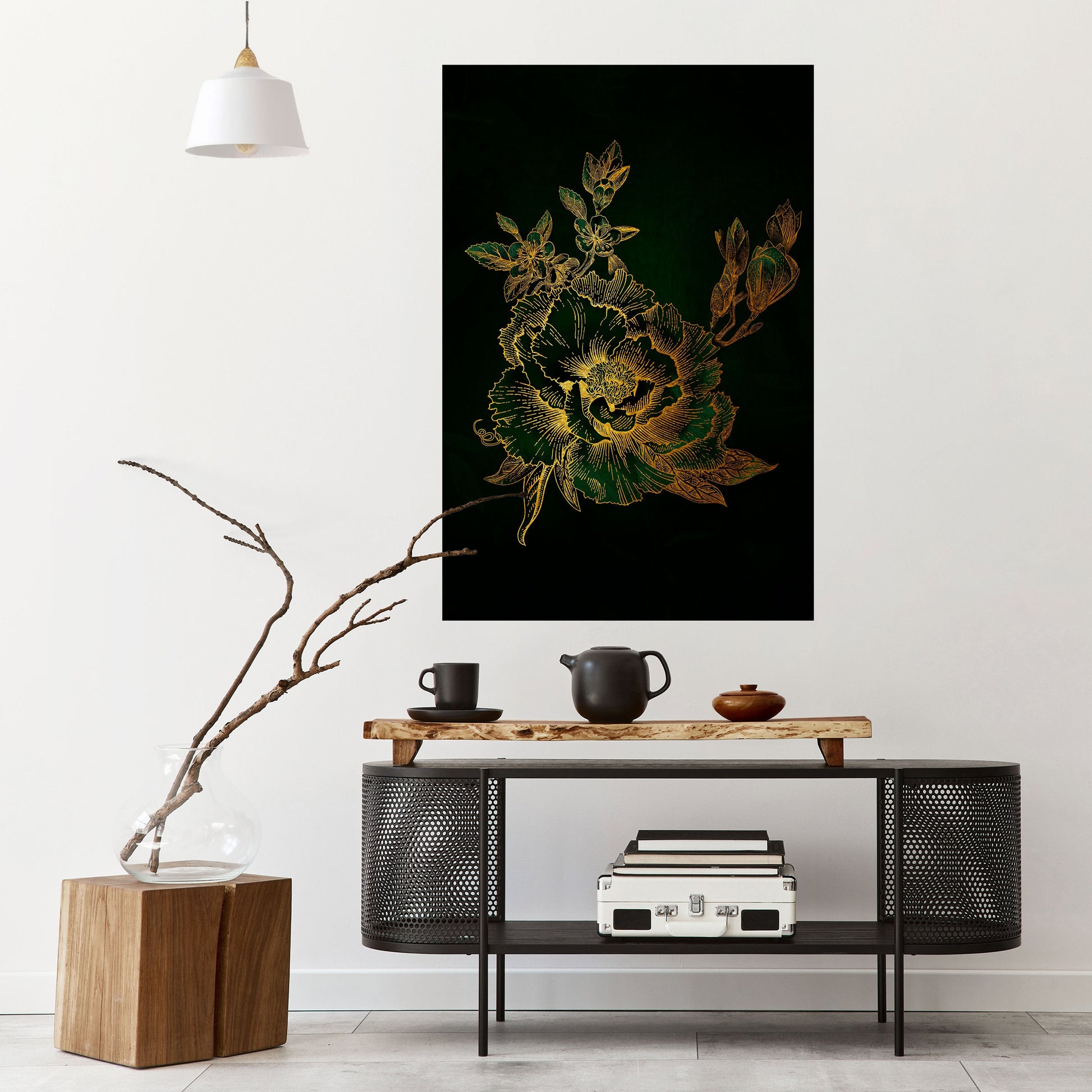 Affiche verticale autocollante « MINNIGHT FLORAL GLIMMER »
