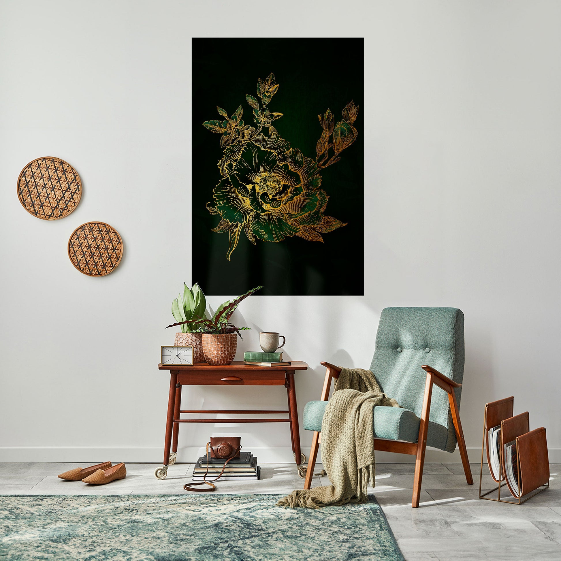 Affiche verticale autocollante « MINNIGHT FLORAL GLIMMER »