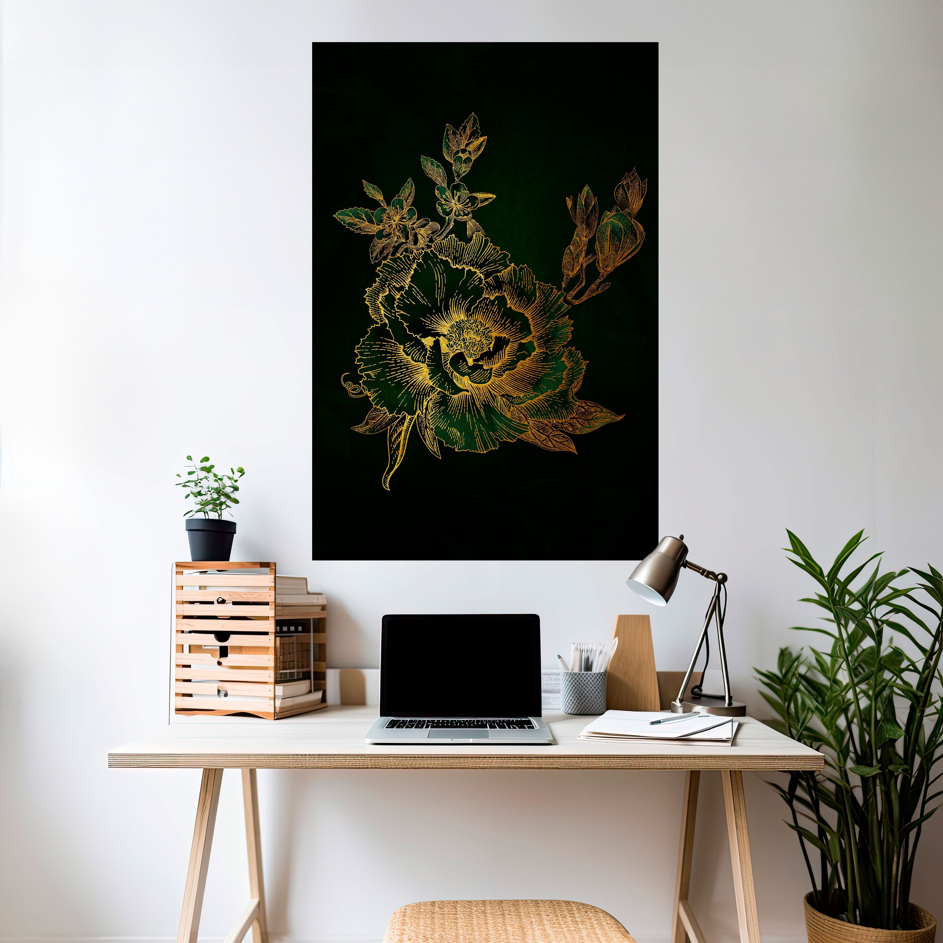 Affiche verticale autocollante « MINNIGHT FLORAL GLIMMER »