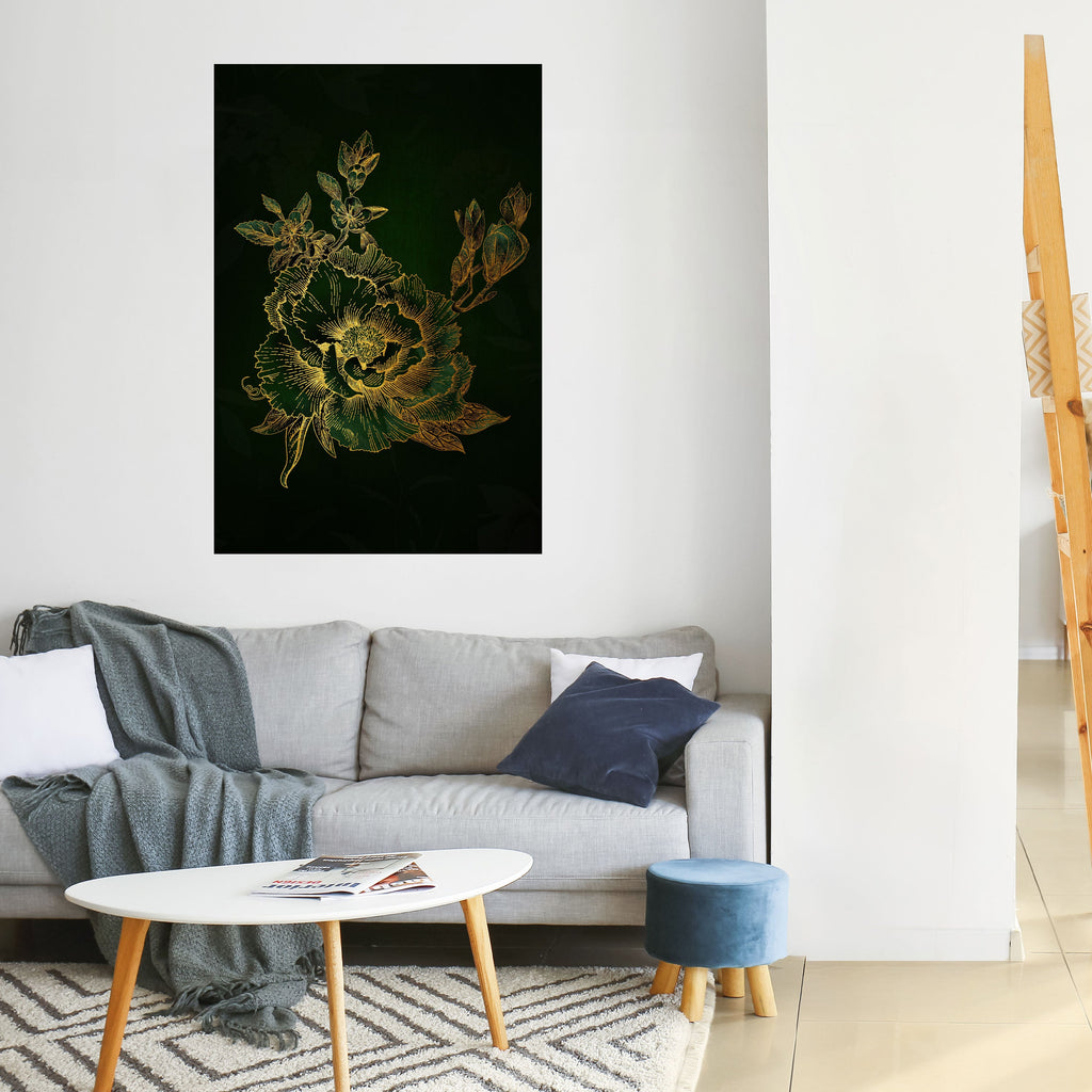 Affiche verticale autocollante « MINNIGHT FLORAL GLIMMER »