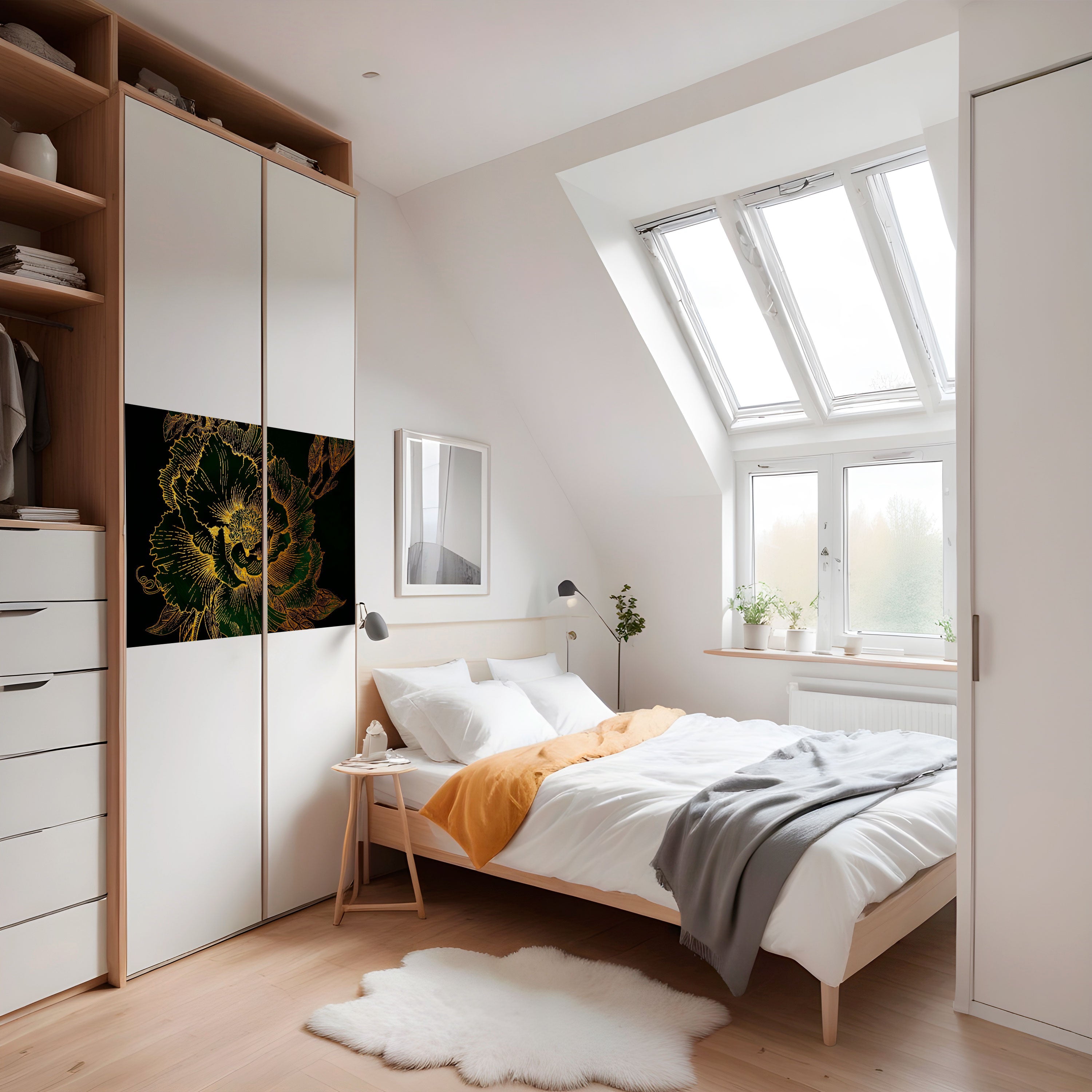 Affiche horizontale autocollante « MINNIGHT FLORAL GLIMMER »