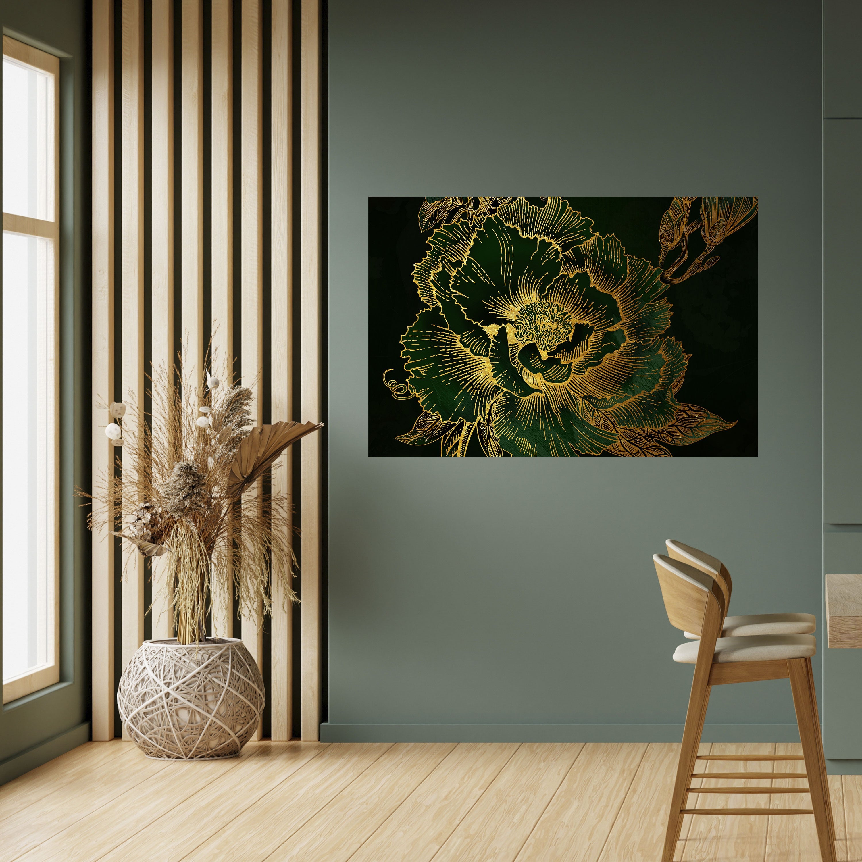 Affiche horizontale autocollante « MINNIGHT FLORAL GLIMMER »