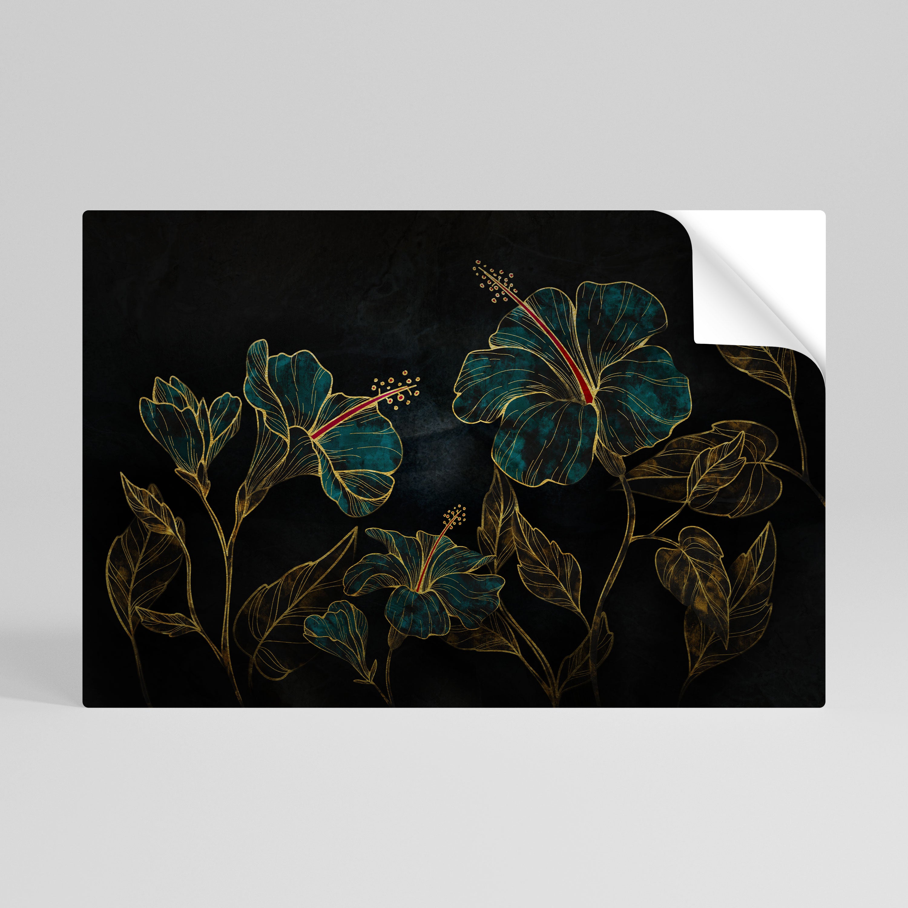 EMBERED BLOOM Peel and Stick Horizontal Poster