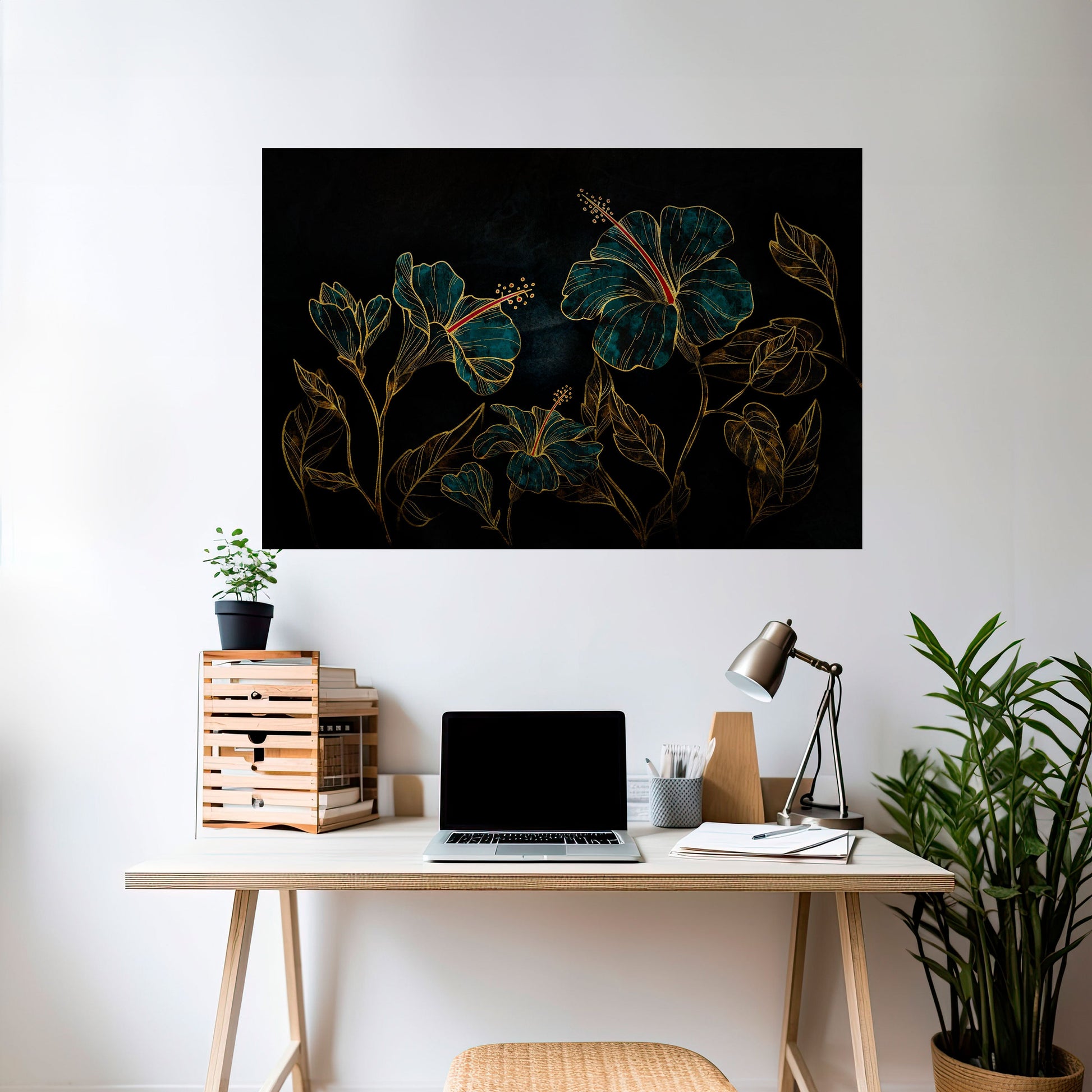 Affiche horizontale autocollante « EMBERED BLOOM »