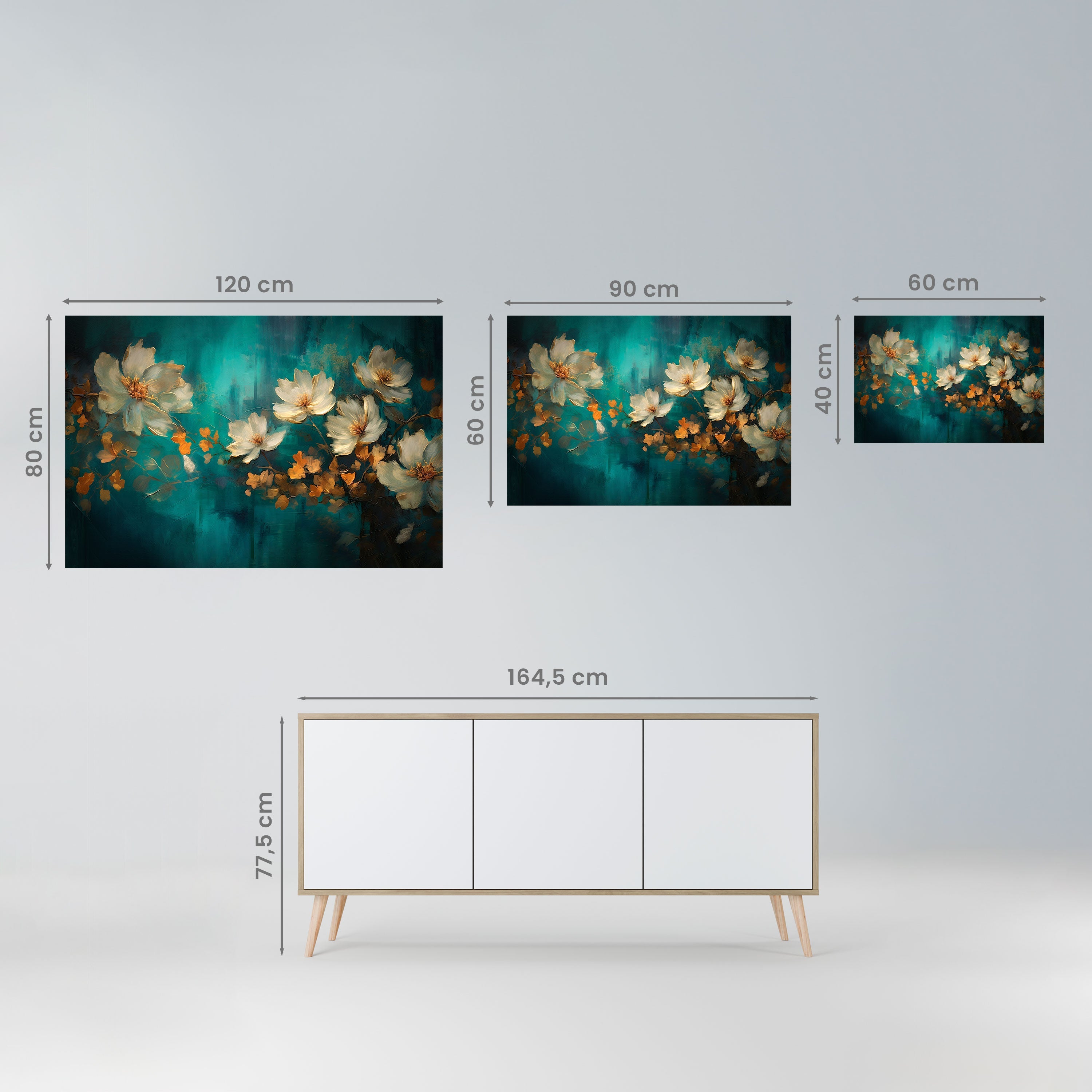 Affiche horizontale autocollante « TRANQUIL GARDEN MUSE »