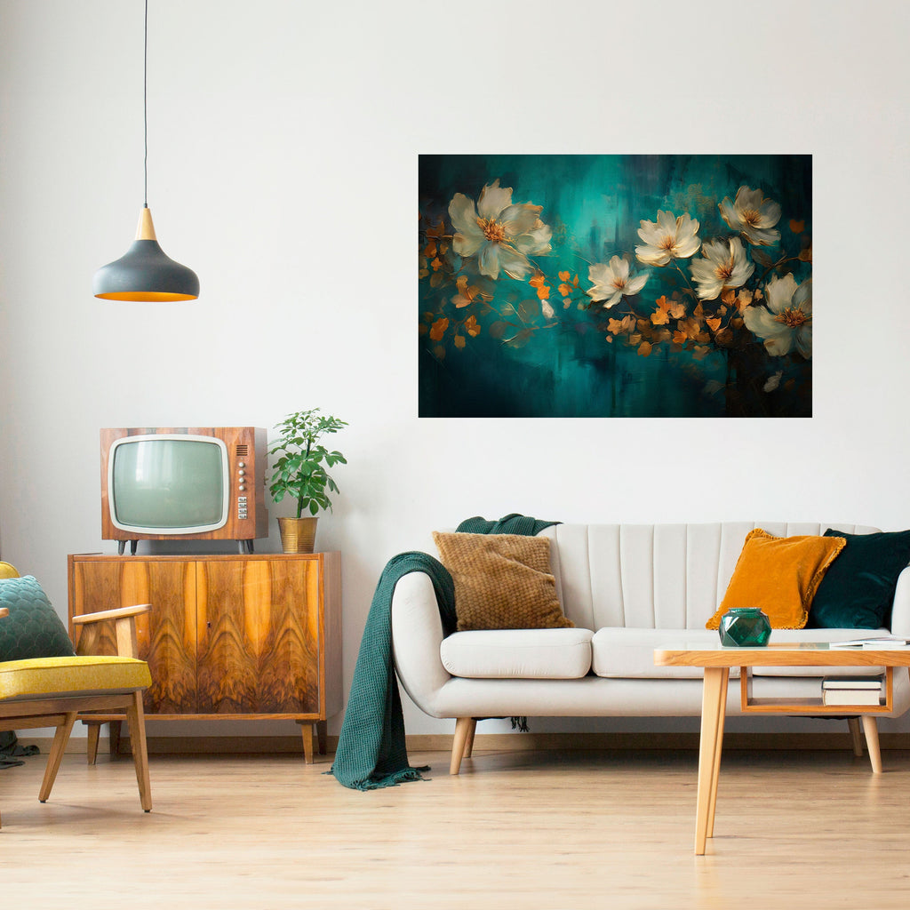 Affiche horizontale autocollante « TRANQUIL GARDEN MUSE »