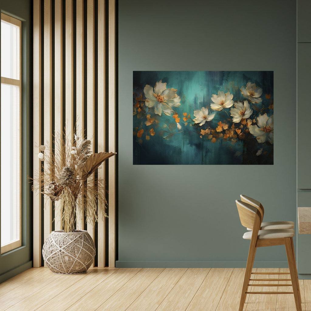 Affiche horizontale autocollante « TRANQUIL GARDEN MUSE »