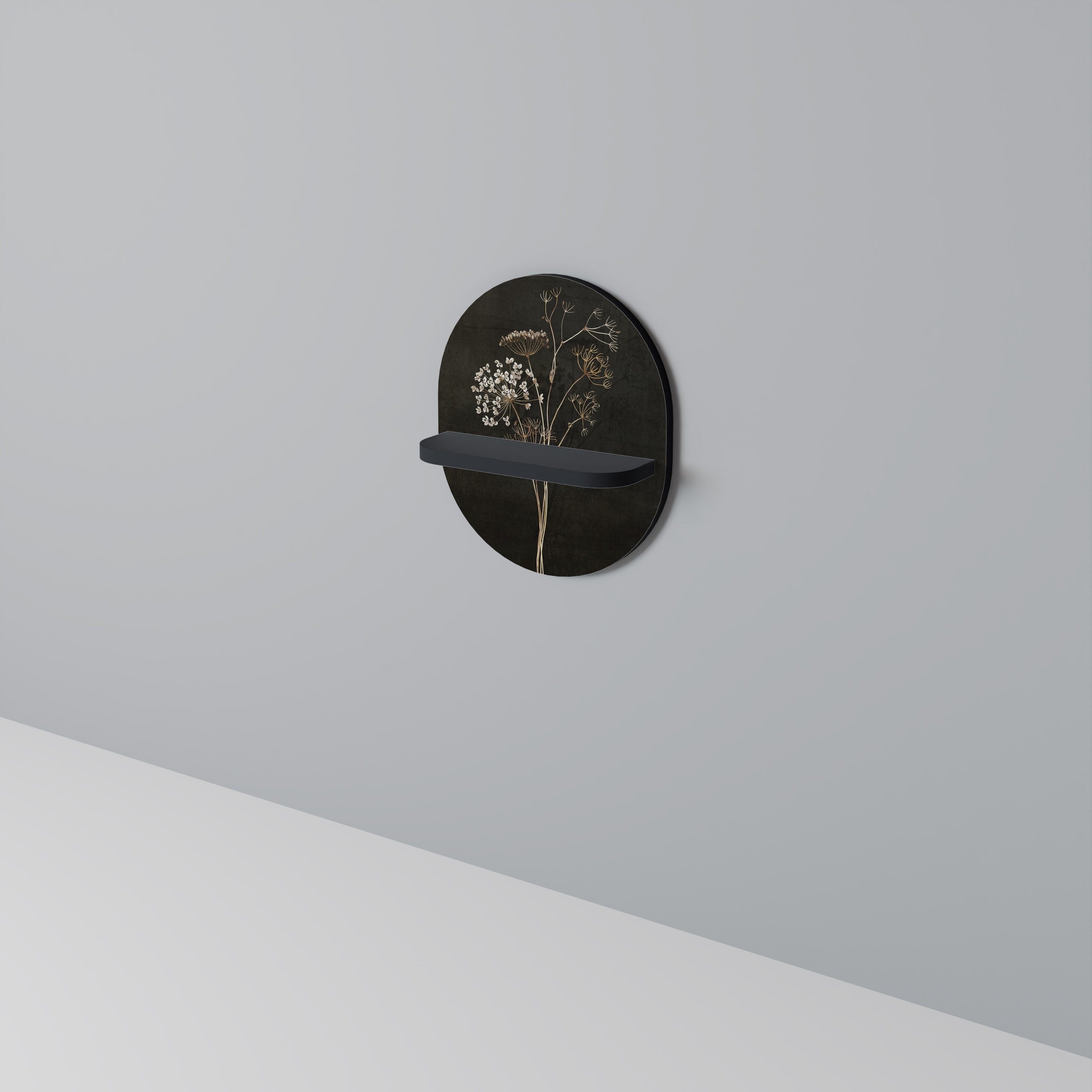 Étagère ovale MEADOW MEMORIES en finition noire