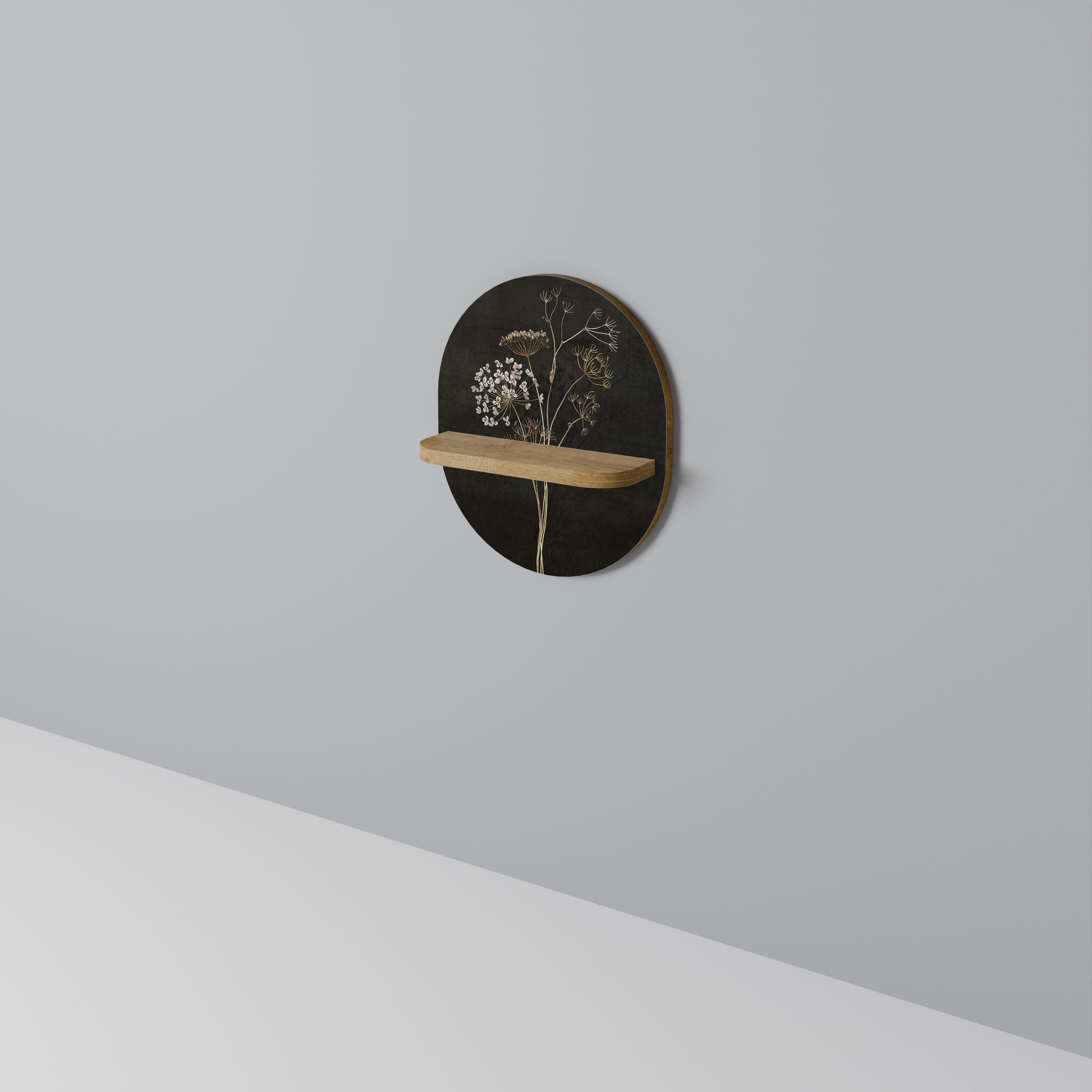 Étagère ovale MEADOW MEMORIES effet chêne