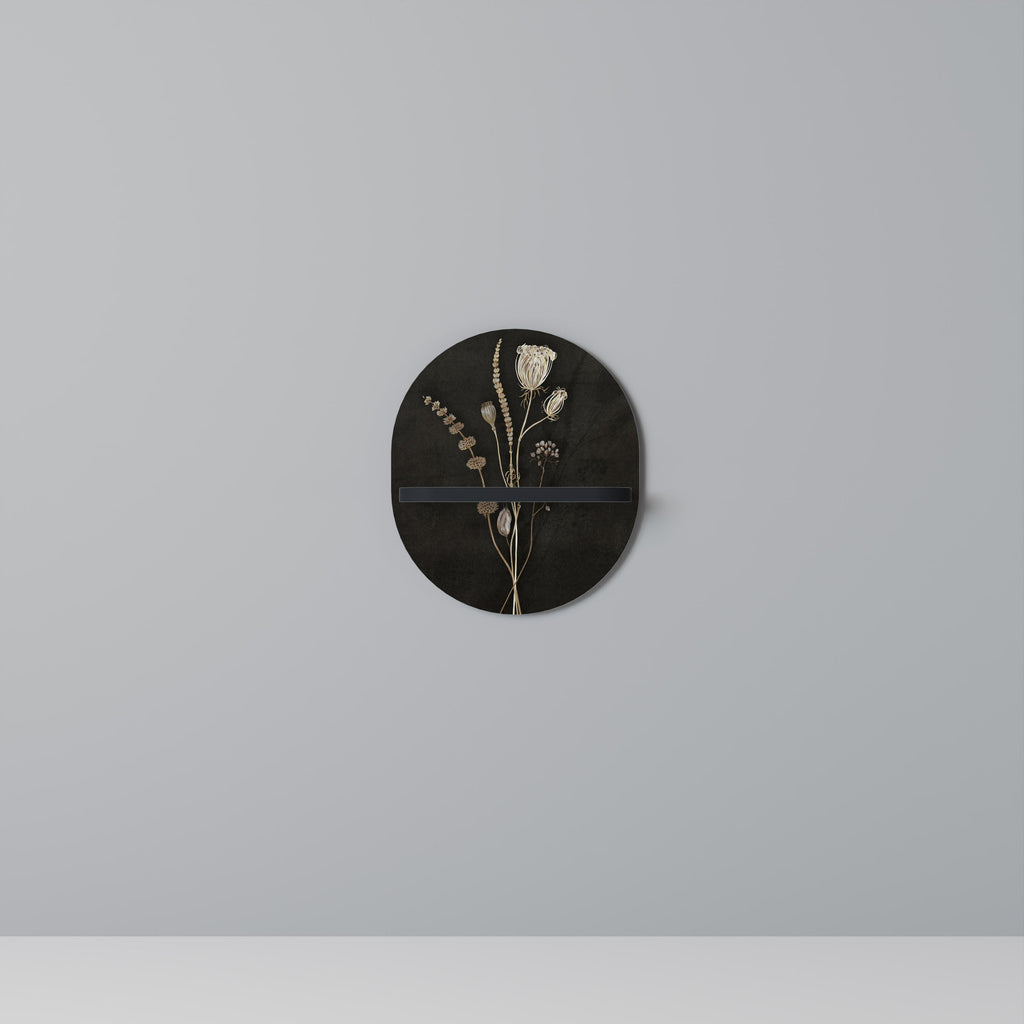 MEADOW ART. Étagère ovale en finition noire