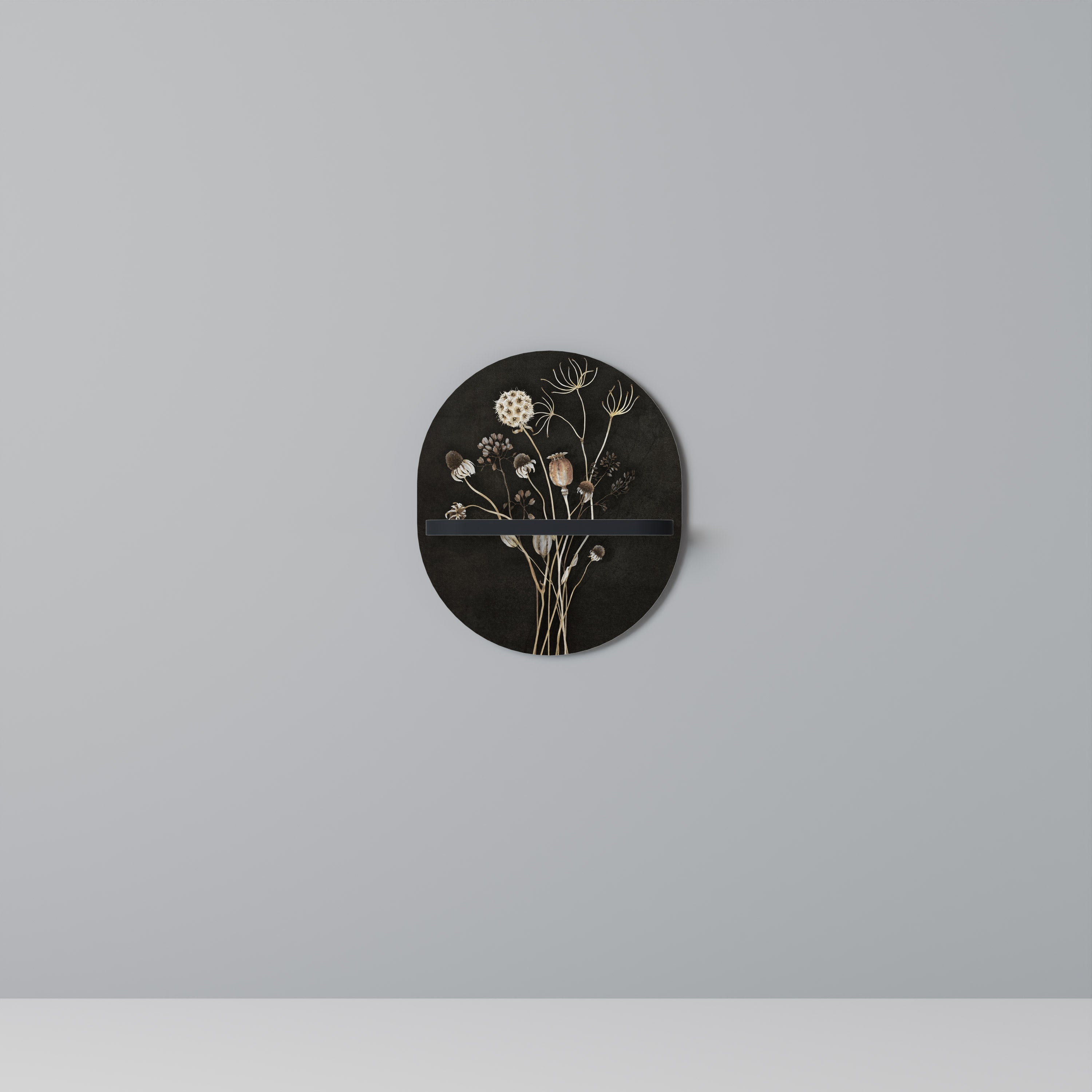 Étagère ovale MEADOW SHADES en finition noire