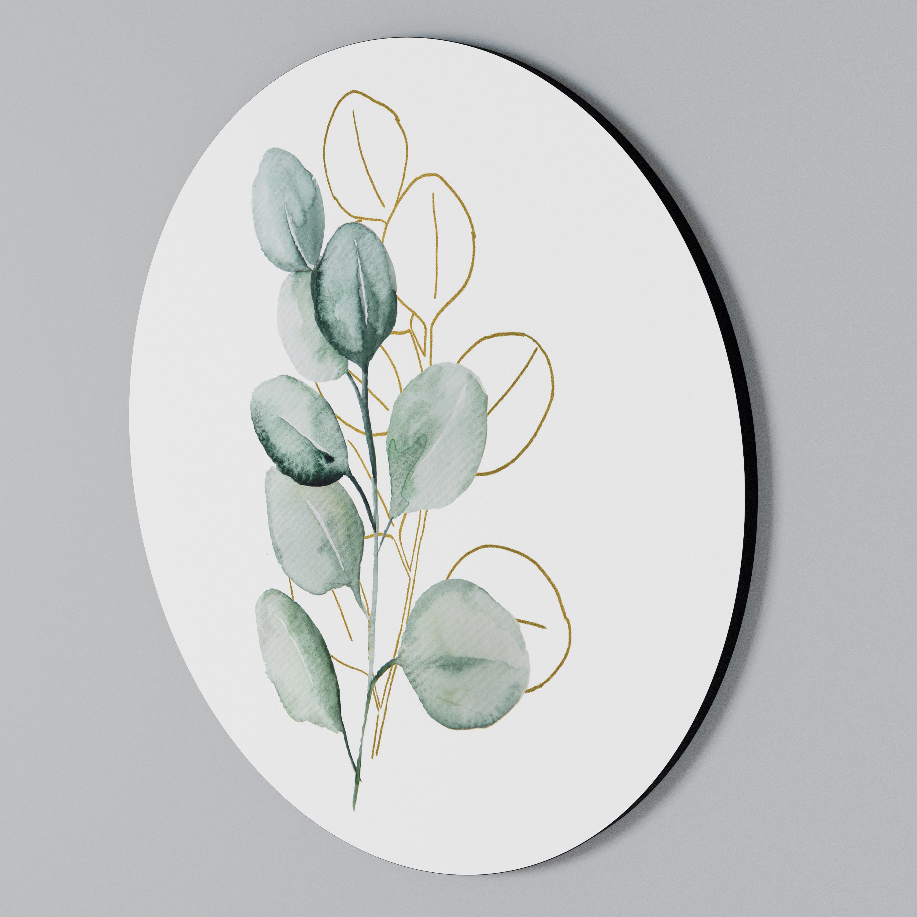 SILHOUETTES IN SOFT WATERS Round Wall Art