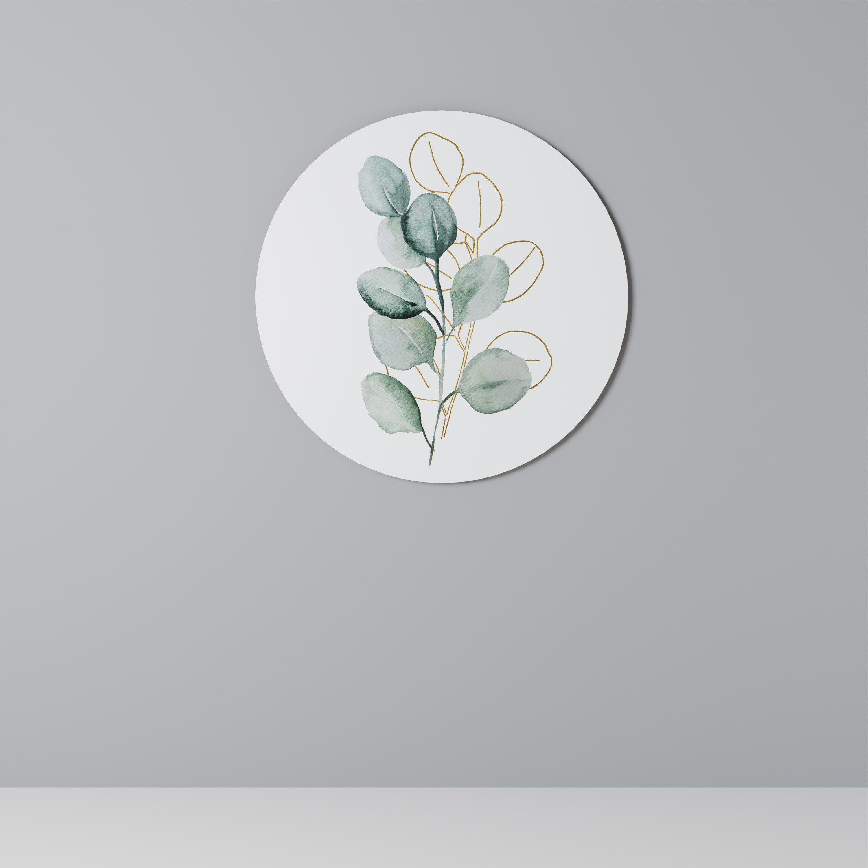 SILHOUETTES DANS LES EAUX DOUCES Art mural rond