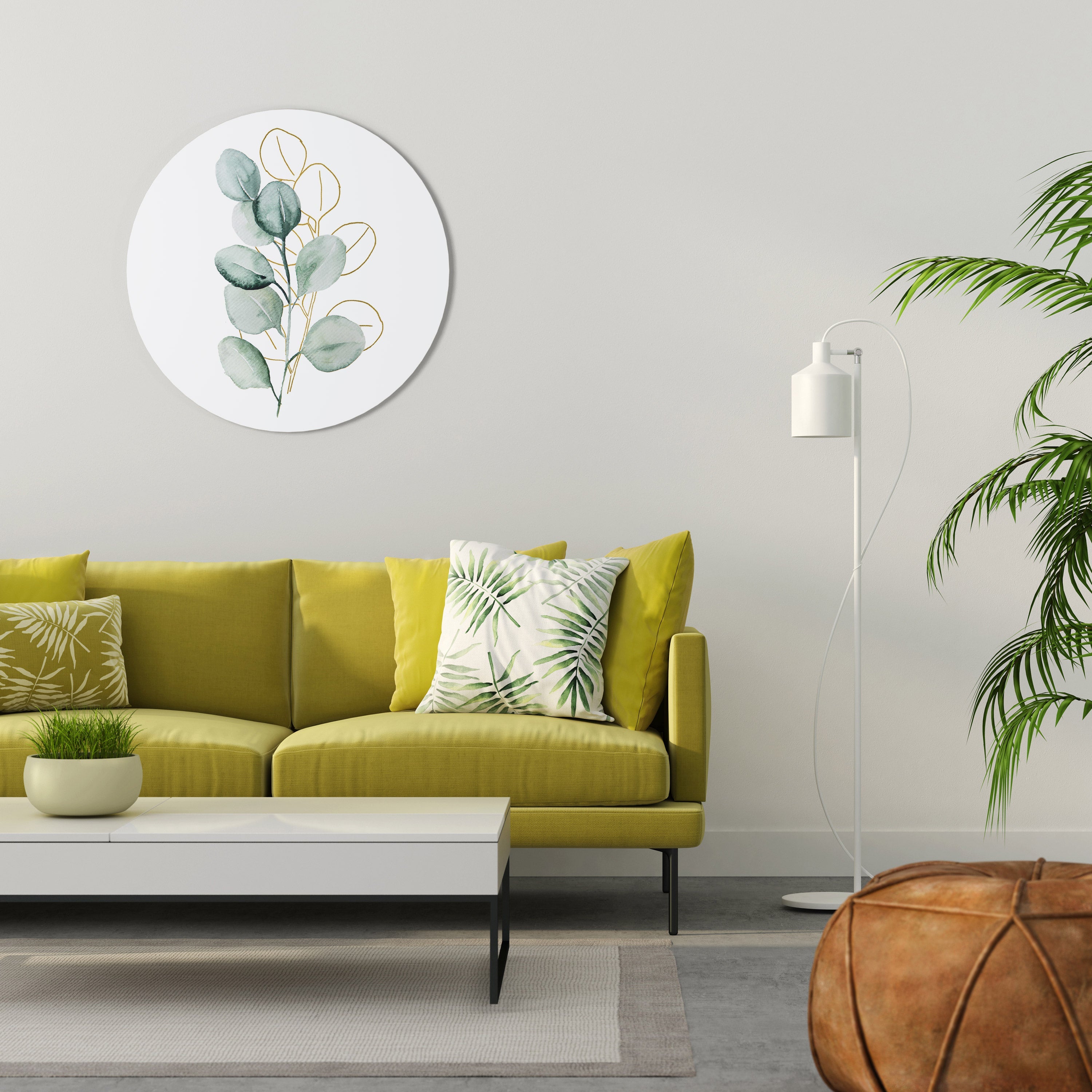 SILHOUETTES DANS LES EAUX DOUCES Art mural rond