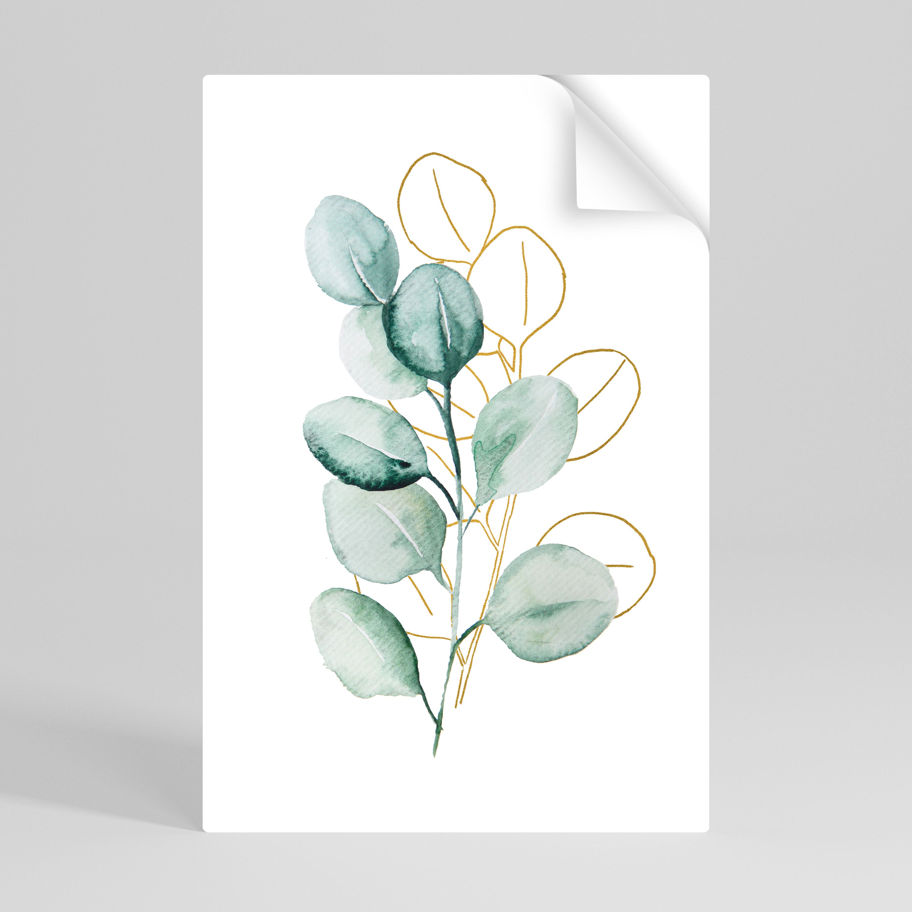 SILHOUETTES IN SOFT WATERS Peel and Stick Vertical Poster