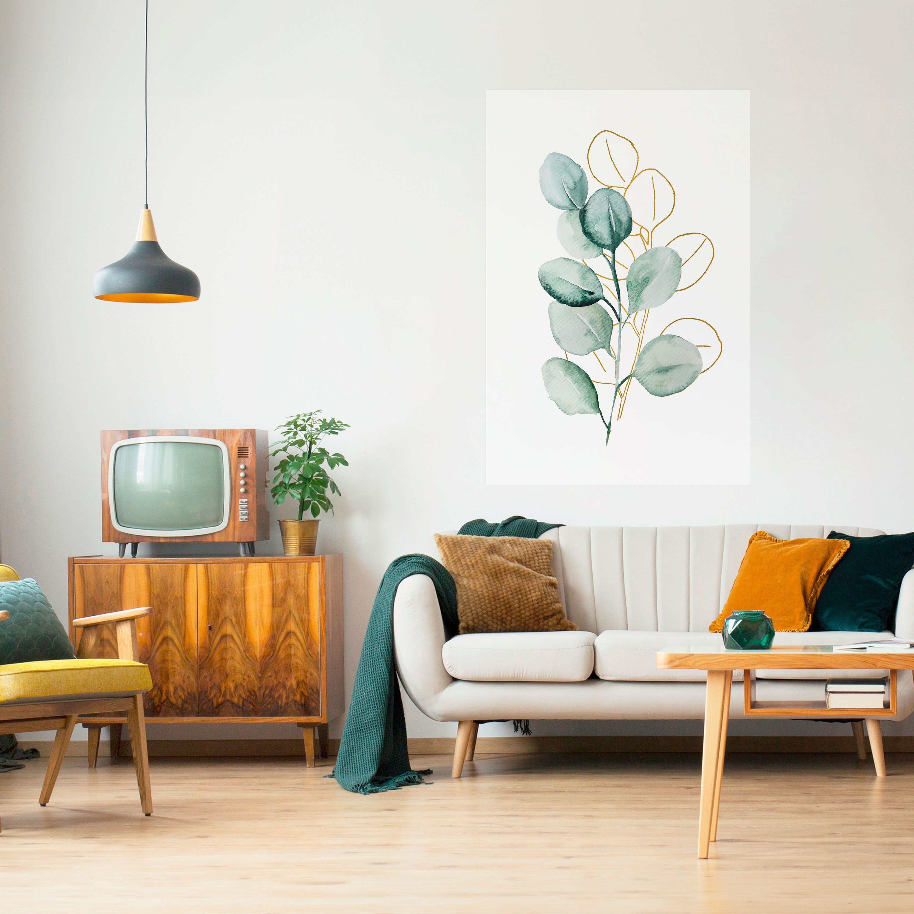 Affiche verticale autocollante « SILHOUETTES DANS LES EAUX DOUCES »