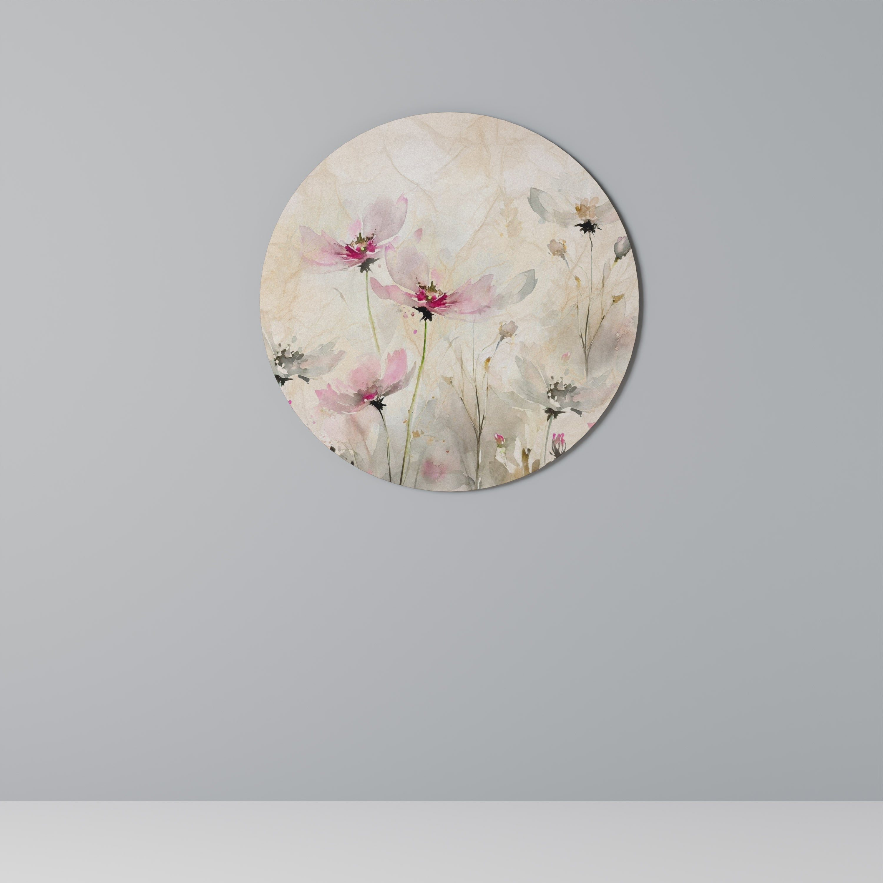 Légèreté peinte - Décoration murale ronde