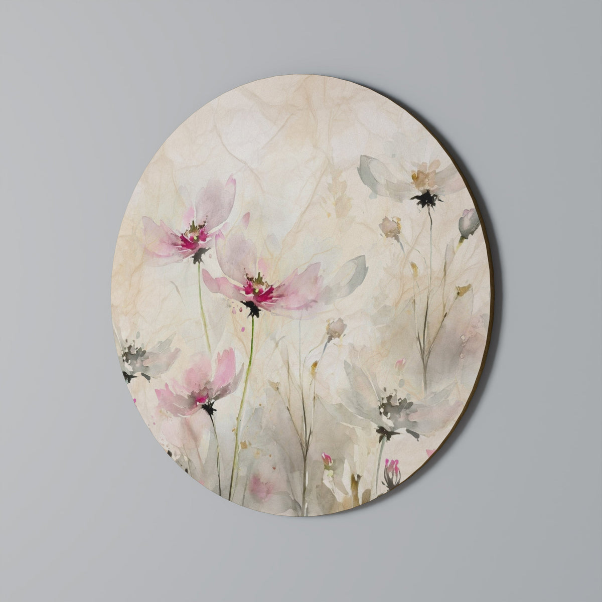 PAINTED LIGHTNESS Round Wall Art
