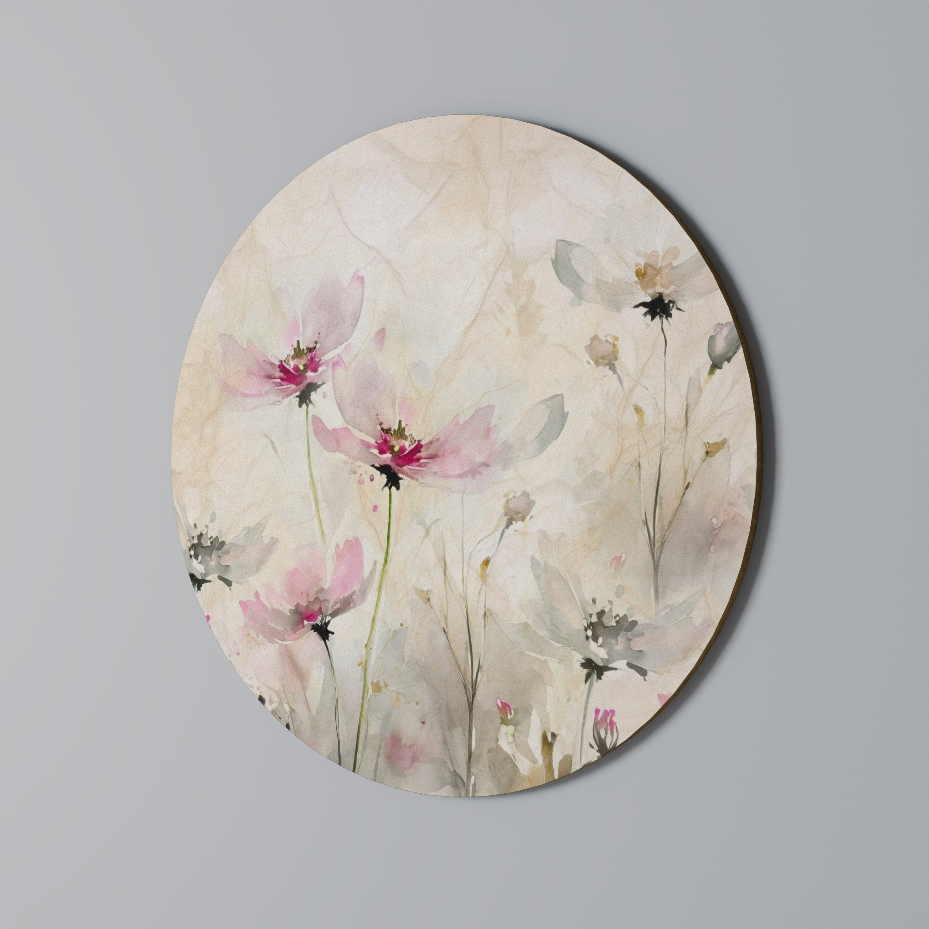Légèreté peinte - Décoration murale ronde