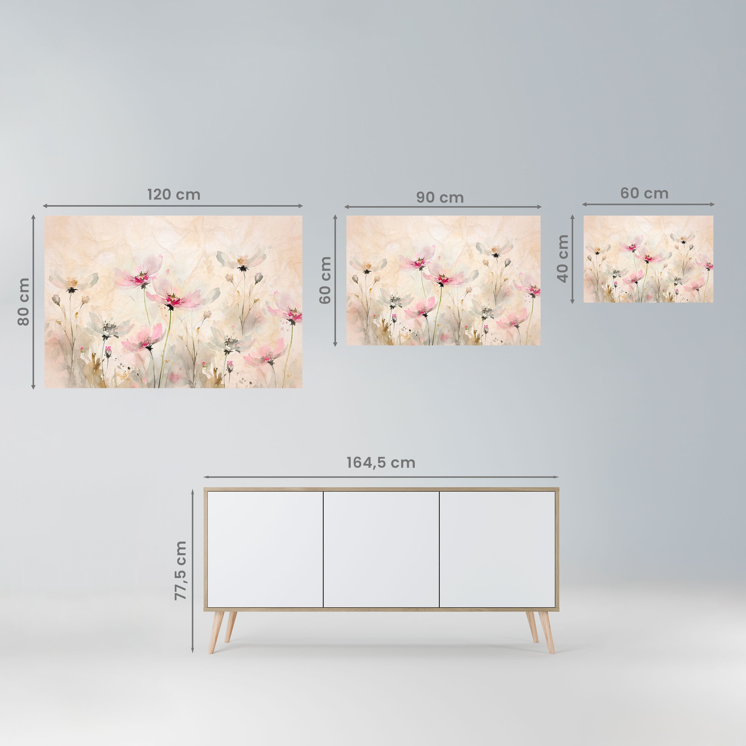 Affiche horizontale autocollante PAINTED LIGHTNESS