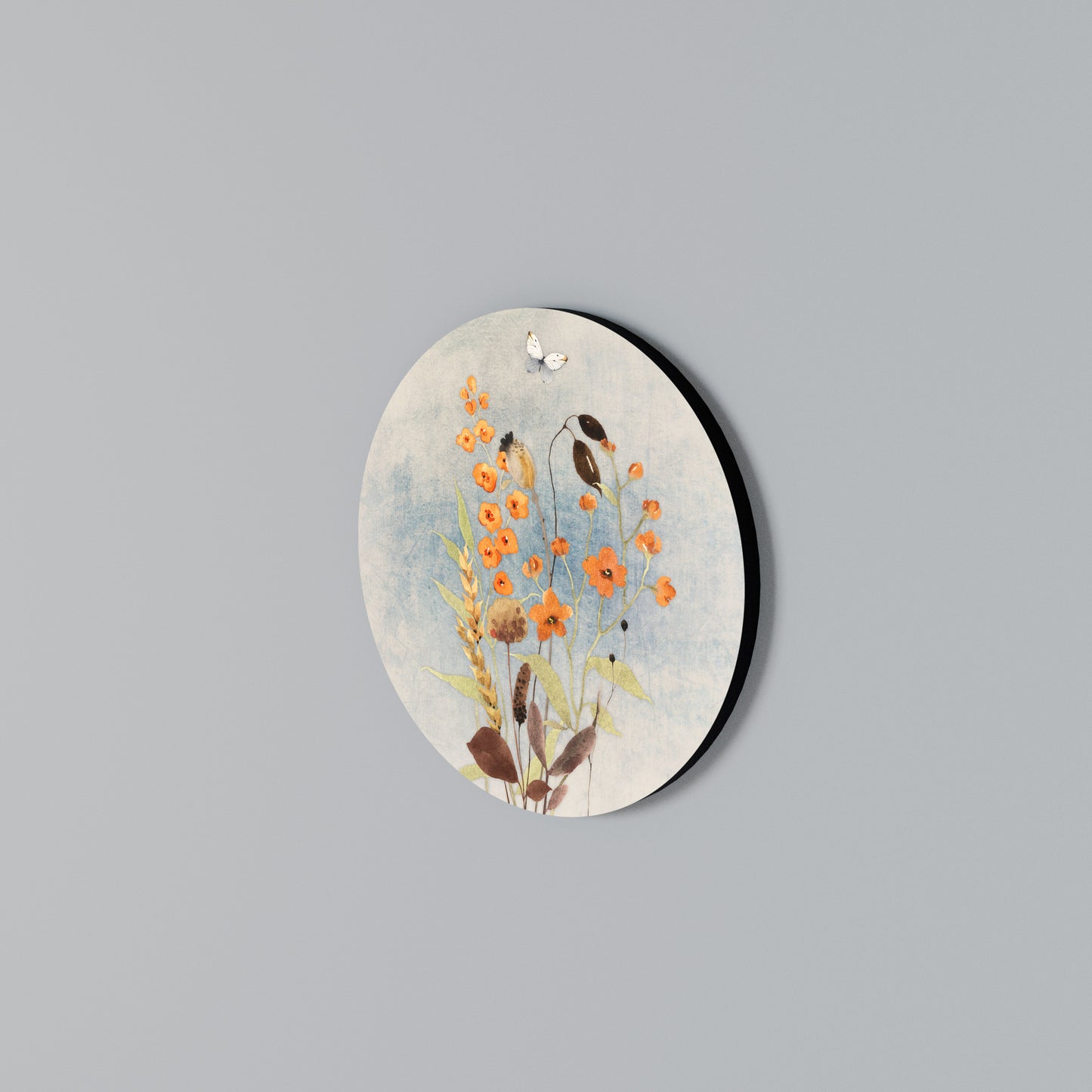 WHISPERS OF WILDFLOWERS Round Wall Art
