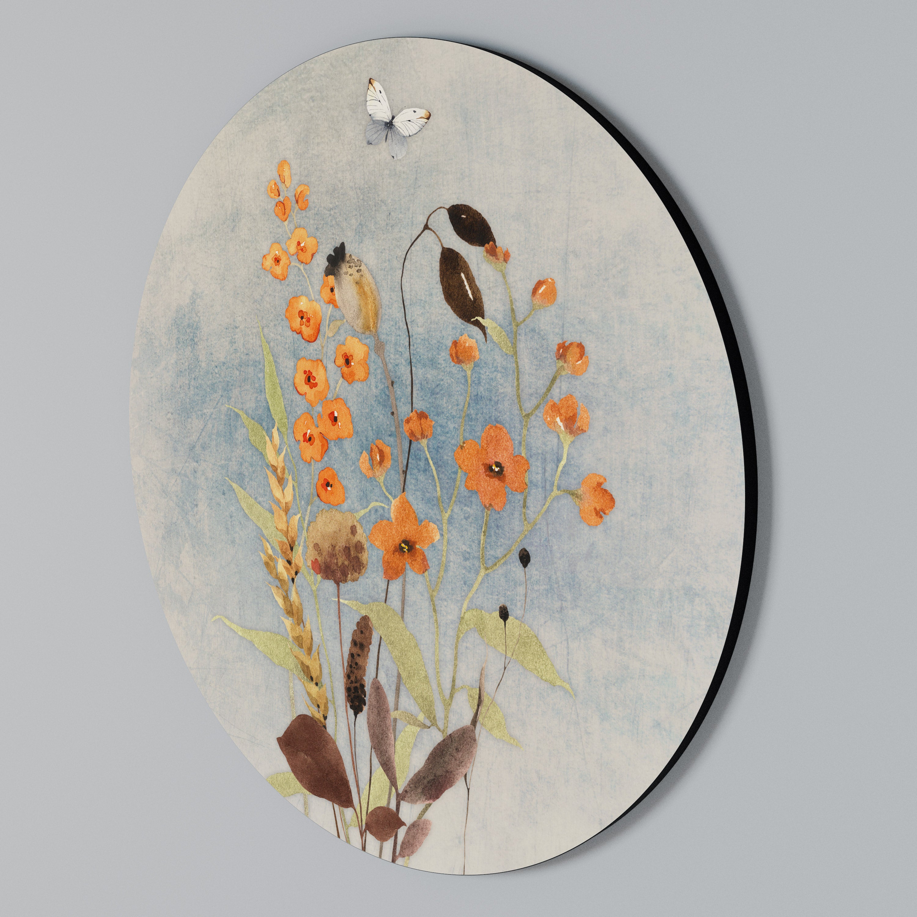 WHISPERS OF WILDFLOWERS Round Wall Art