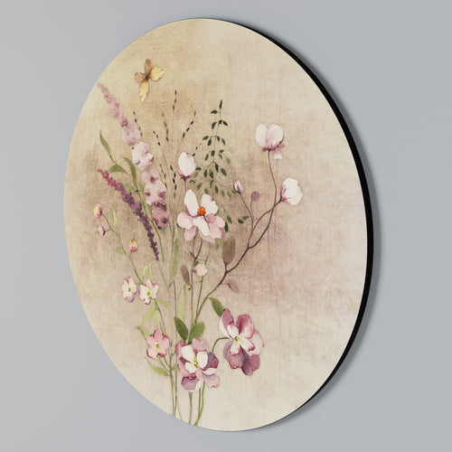 FLOWERED REVERIE Round Wall Art