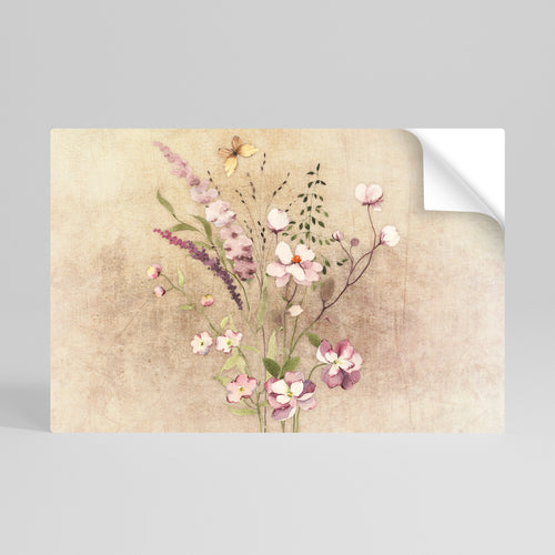 FLOWERED REVERIE Peel and Stick Horizontal Poster