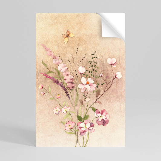 FLOWERED REVERIE Peel and Stick Vertical Poster