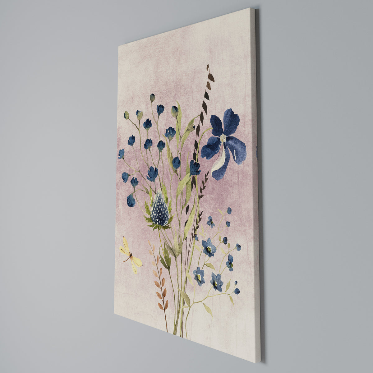 CORNFLOWER REVERIE Vertical Canvas Print