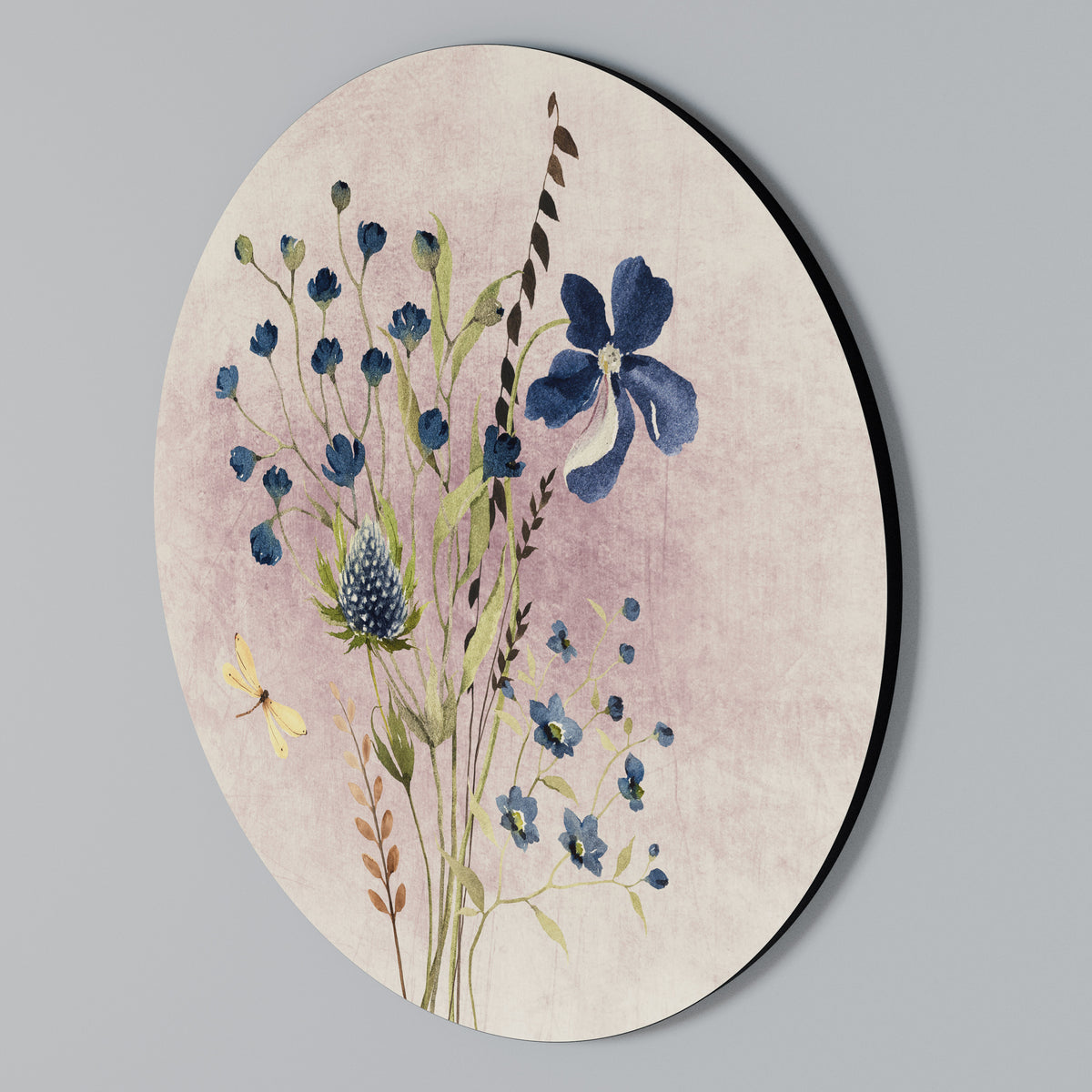 Round Wall Art – CORNFLOWER REVERIE