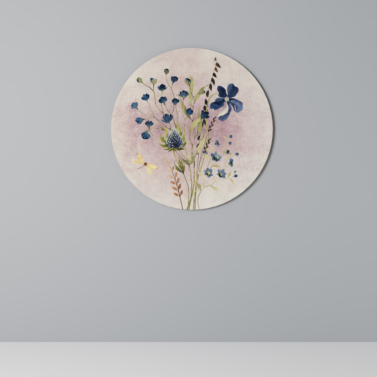 Décoration murale ronde CORNFLOWER REVERIE